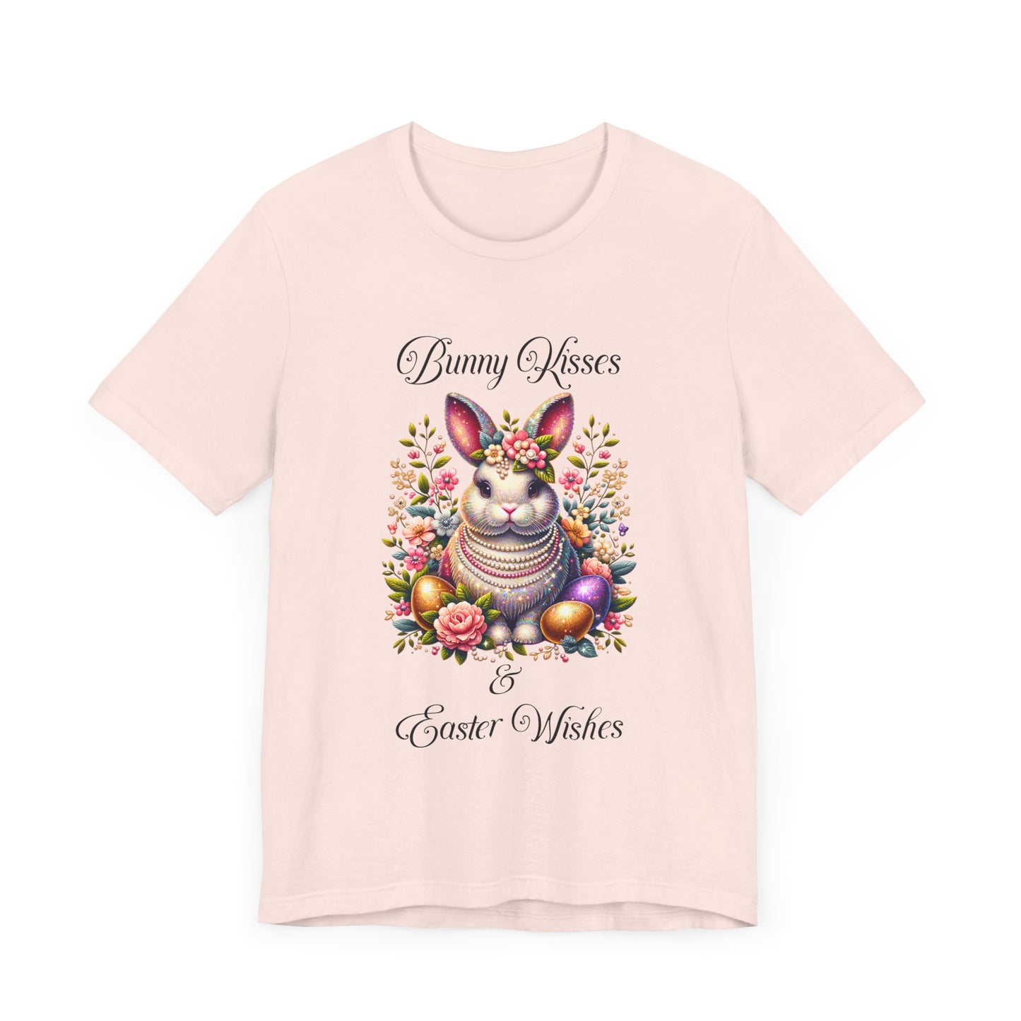 Easter Bunny Kisses Tee - Cute Spring T-Shirt, Easter Gift, Unisex Shirt, Floral Rabbit Design, Holiday Apparel