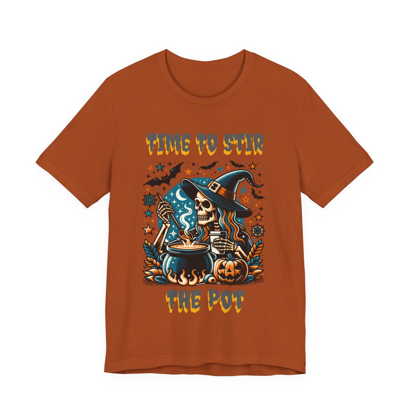 Witchy Tee, Halloween Shirt, Stir the Pot T-Shirt, Unisex Jersey, Cauldron Brewing