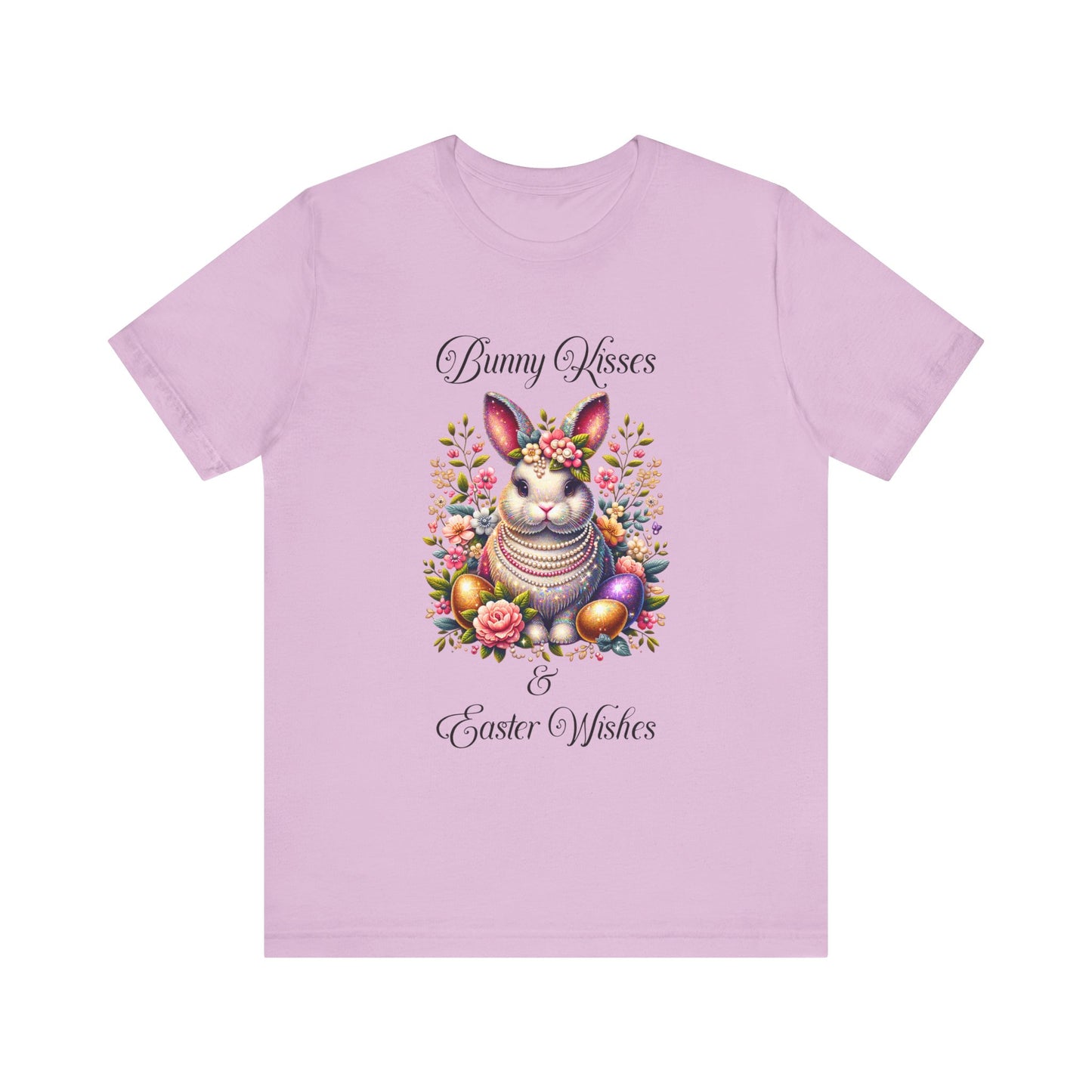 Easter Bunny Kisses Tee - Cute Spring T-Shirt, Easter Gift, Unisex Shirt, Floral Rabbit Design, Holiday Apparel