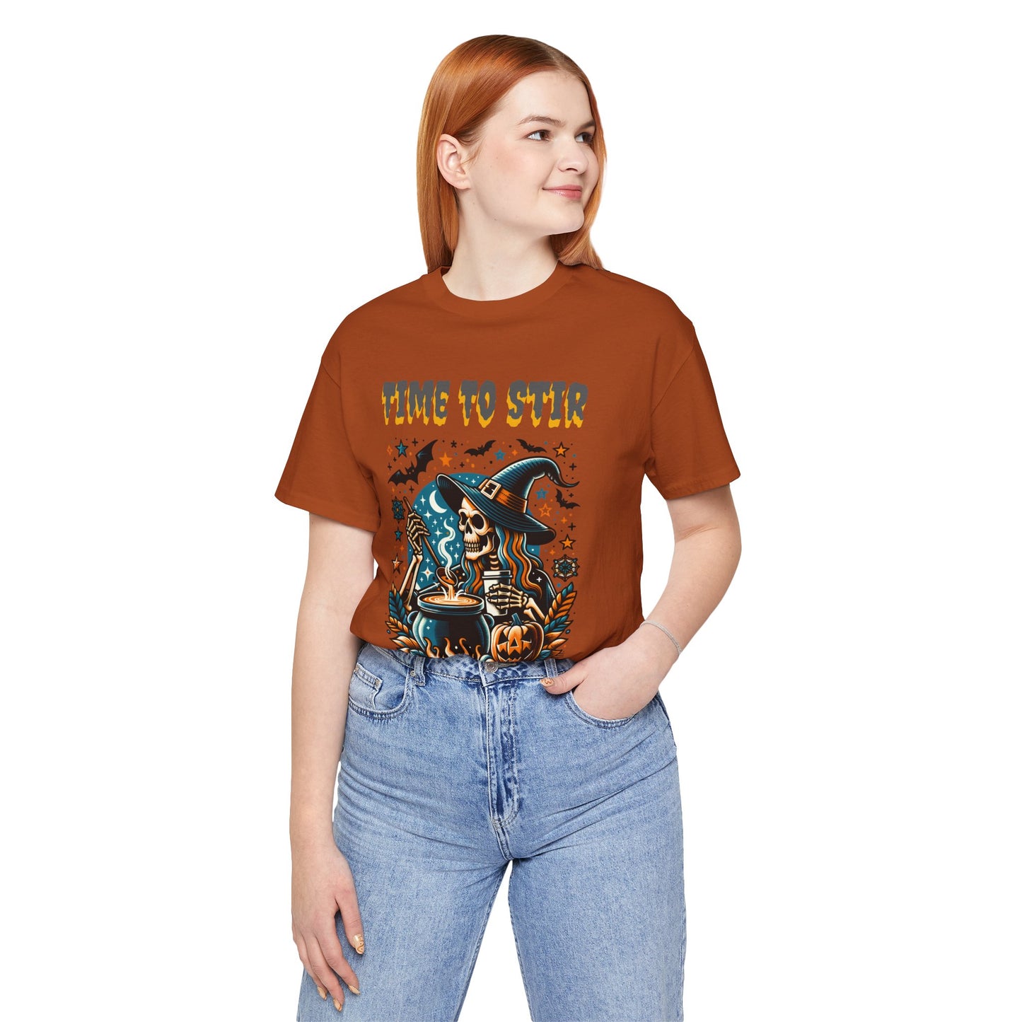 Witchy Tee, Halloween Shirt, Stir the Pot T-Shirt, Unisex Jersey, Cauldron Brewing