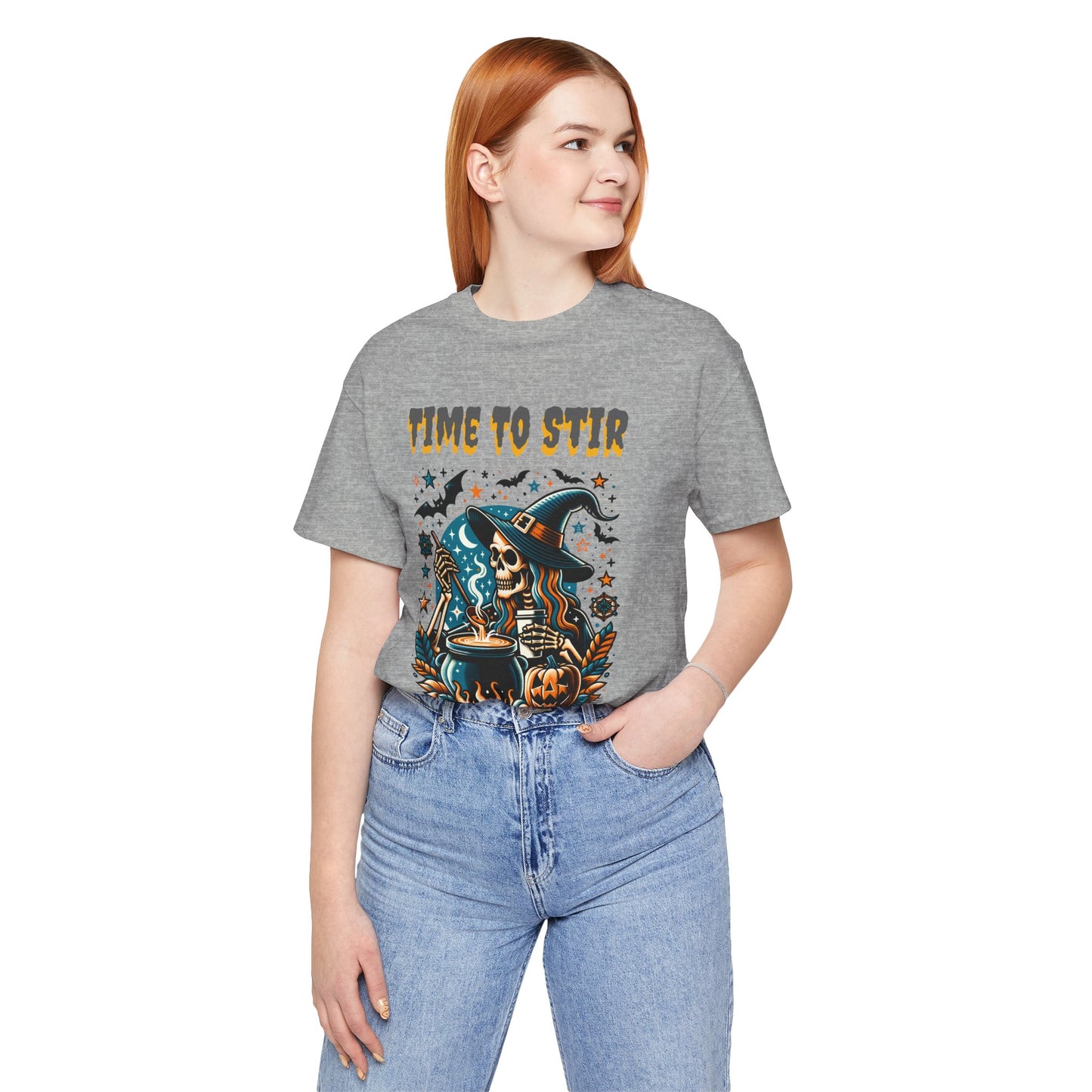 Witchy Tee, Halloween Shirt, Stir the Pot T-Shirt, Unisex Jersey, Cauldron Brewing