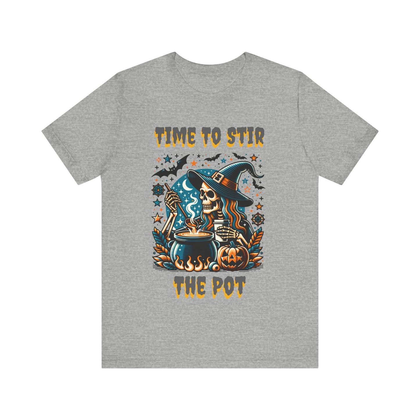 Witchy Tee, Halloween Shirt, Stir the Pot T-Shirt, Unisex Jersey, Cauldron Brewing