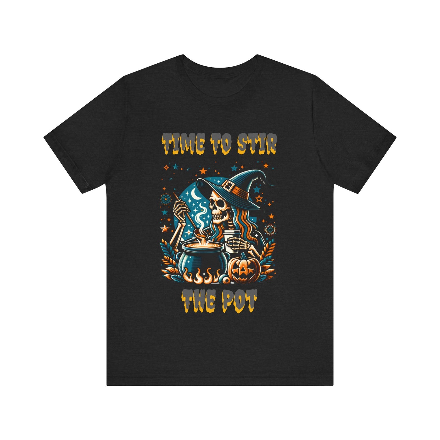 Witchy Tee, Halloween Shirt, Stir the Pot T-Shirt, Unisex Jersey, Cauldron Brewing
