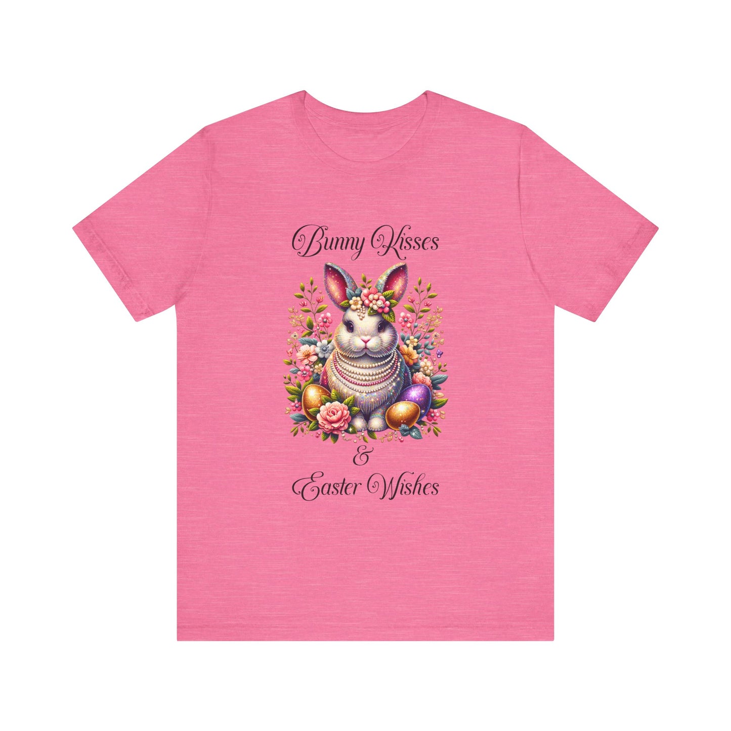 Easter Bunny Kisses Tee - Cute Spring T-Shirt, Easter Gift, Unisex Shirt, Floral Rabbit Design, Holiday Apparel