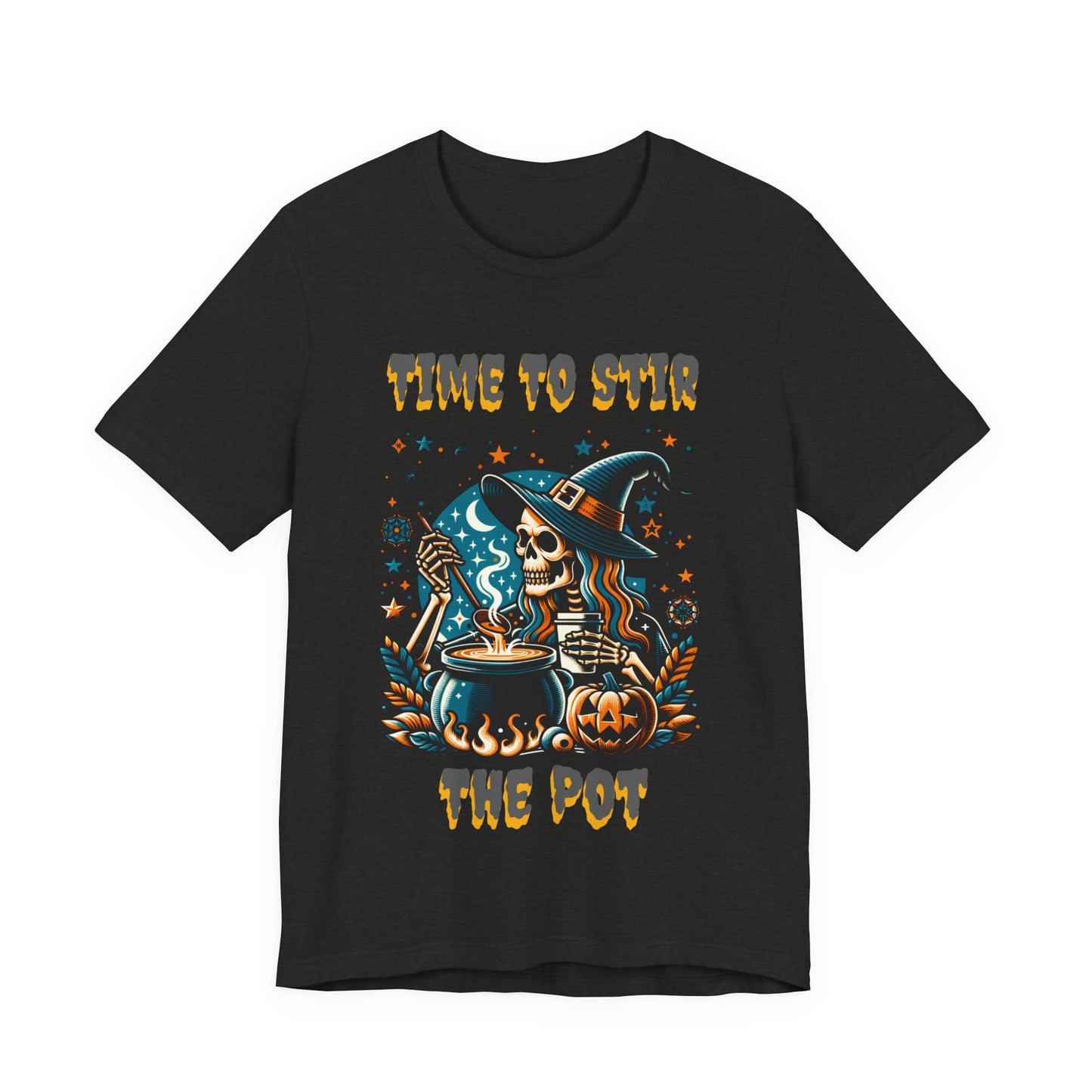 Witchy Tee, Halloween Shirt, Stir the Pot T-Shirt, Unisex Jersey, Cauldron Brewing