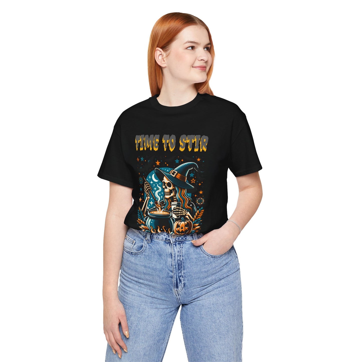 Witchy Tee, Halloween Shirt, Stir the Pot T-Shirt, Unisex Jersey, Cauldron Brewing