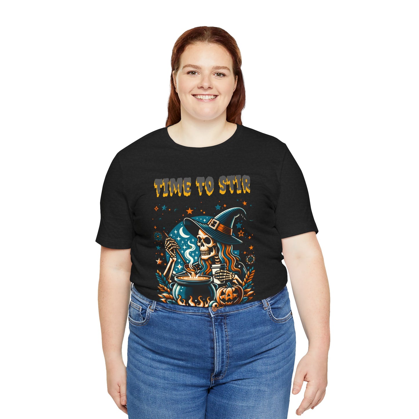 Witchy Tee, Halloween Shirt, Stir the Pot T-Shirt, Unisex Jersey, Cauldron Brewing