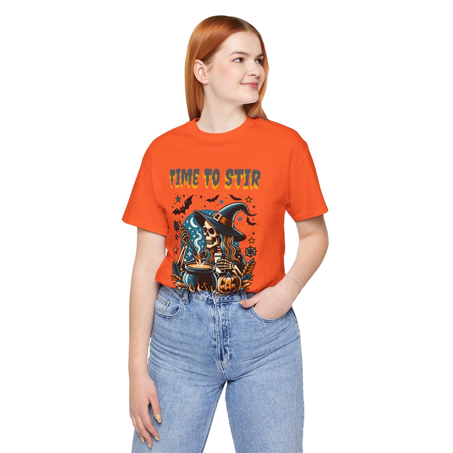Witchy Tee, Halloween Shirt, Stir the Pot T-Shirt, Unisex Jersey, Cauldron Brewing