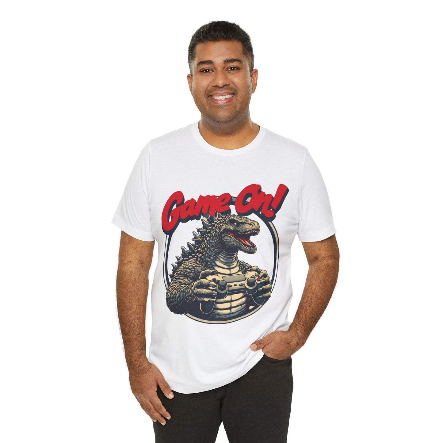 Retro Gamer Tee, Unisex Short Sleeve Shirt, Game On Graphic Tee, Video Game Fan Gift, Casual Gaming Apparel