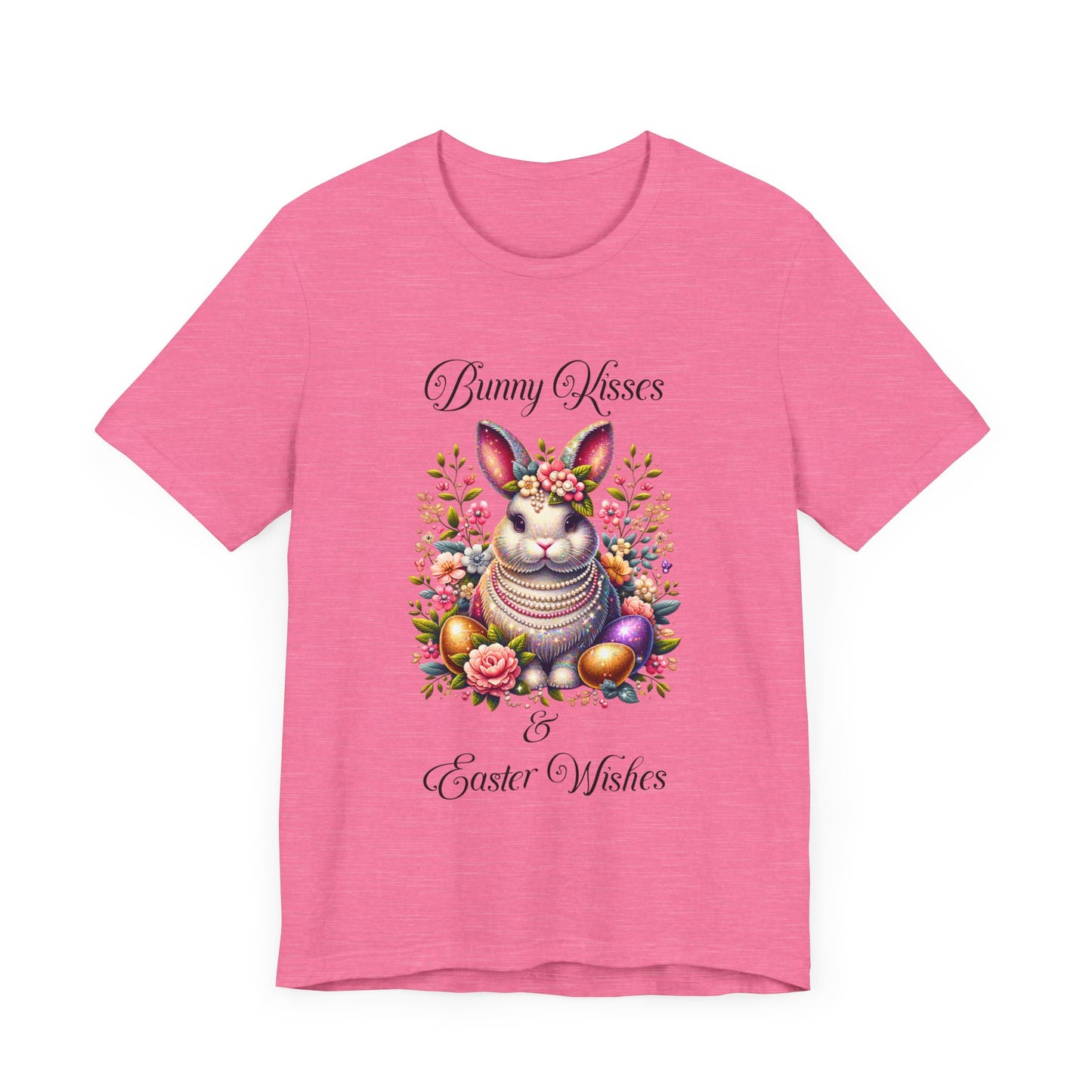 Easter Bunny Kisses Tee - Cute Spring T-Shirt, Easter Gift, Unisex Shirt, Floral Rabbit Design, Holiday Apparel