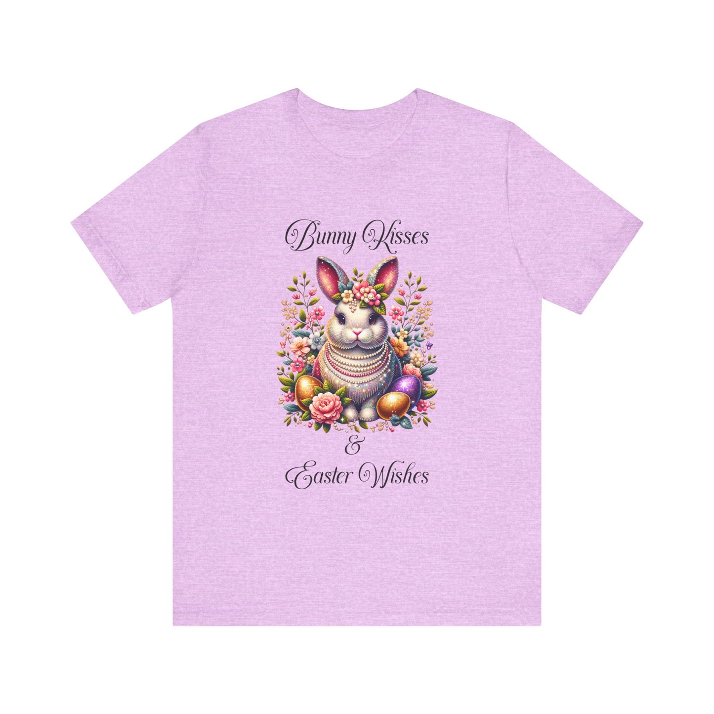 Easter Bunny Kisses Tee - Cute Spring T-Shirt, Easter Gift, Unisex Shirt, Floral Rabbit Design, Holiday Apparel