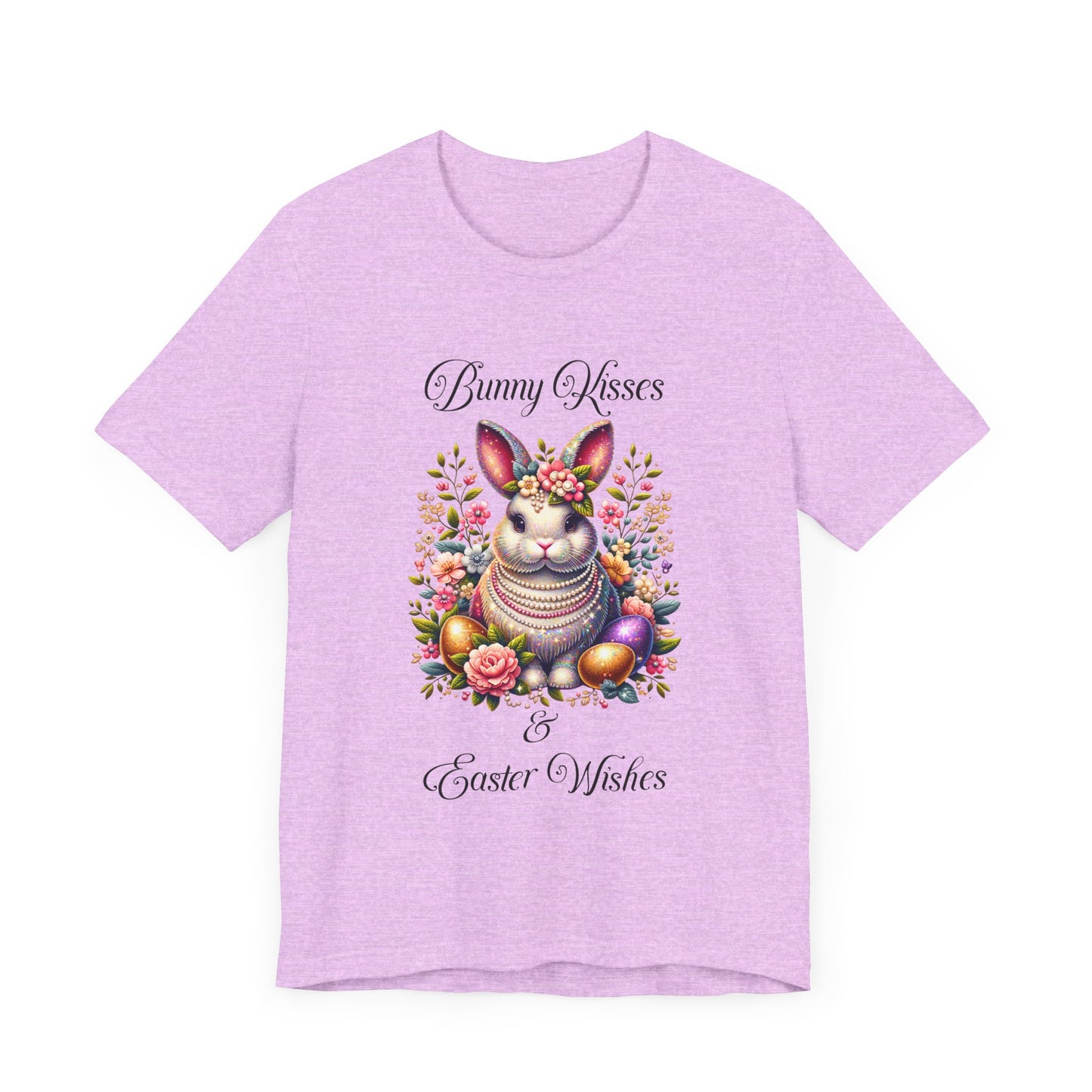 Easter Bunny Kisses Tee - Cute Spring T-Shirt, Easter Gift, Unisex Shirt, Floral Rabbit Design, Holiday Apparel