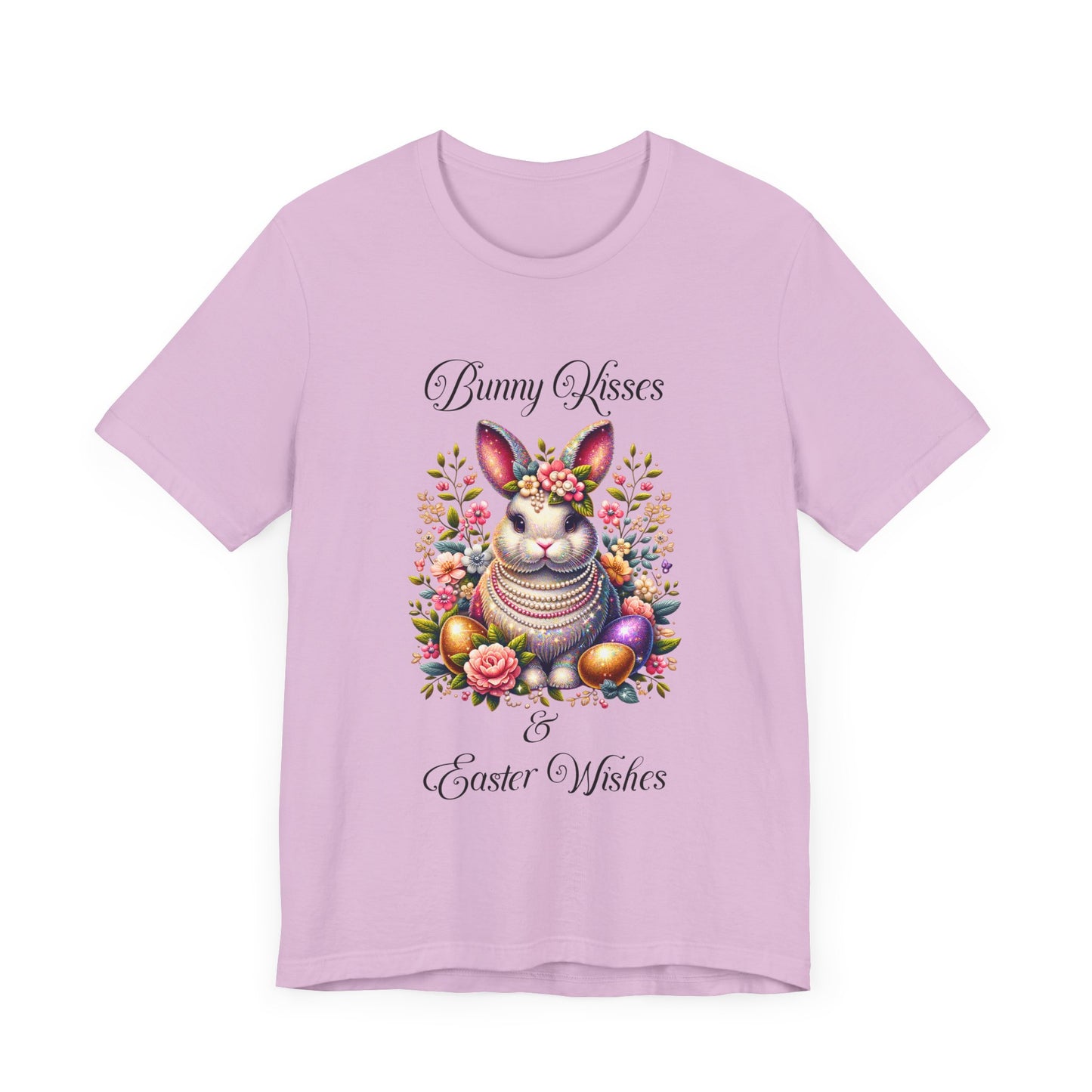 Easter Bunny Kisses Tee - Cute Spring T-Shirt, Easter Gift, Unisex Shirt, Floral Rabbit Design, Holiday Apparel