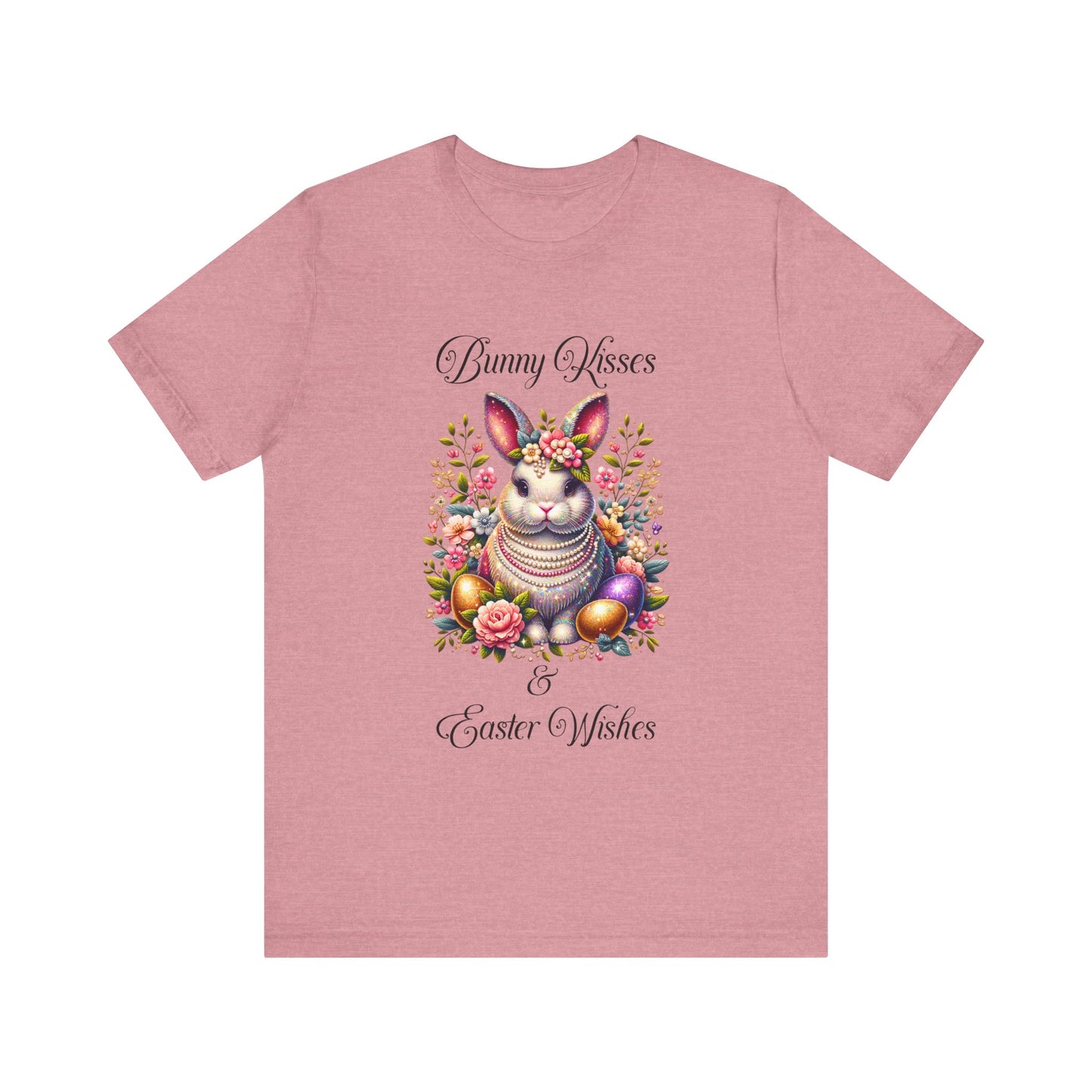 Easter Bunny Kisses Tee - Cute Spring T-Shirt, Easter Gift, Unisex Shirt, Floral Rabbit Design, Holiday Apparel