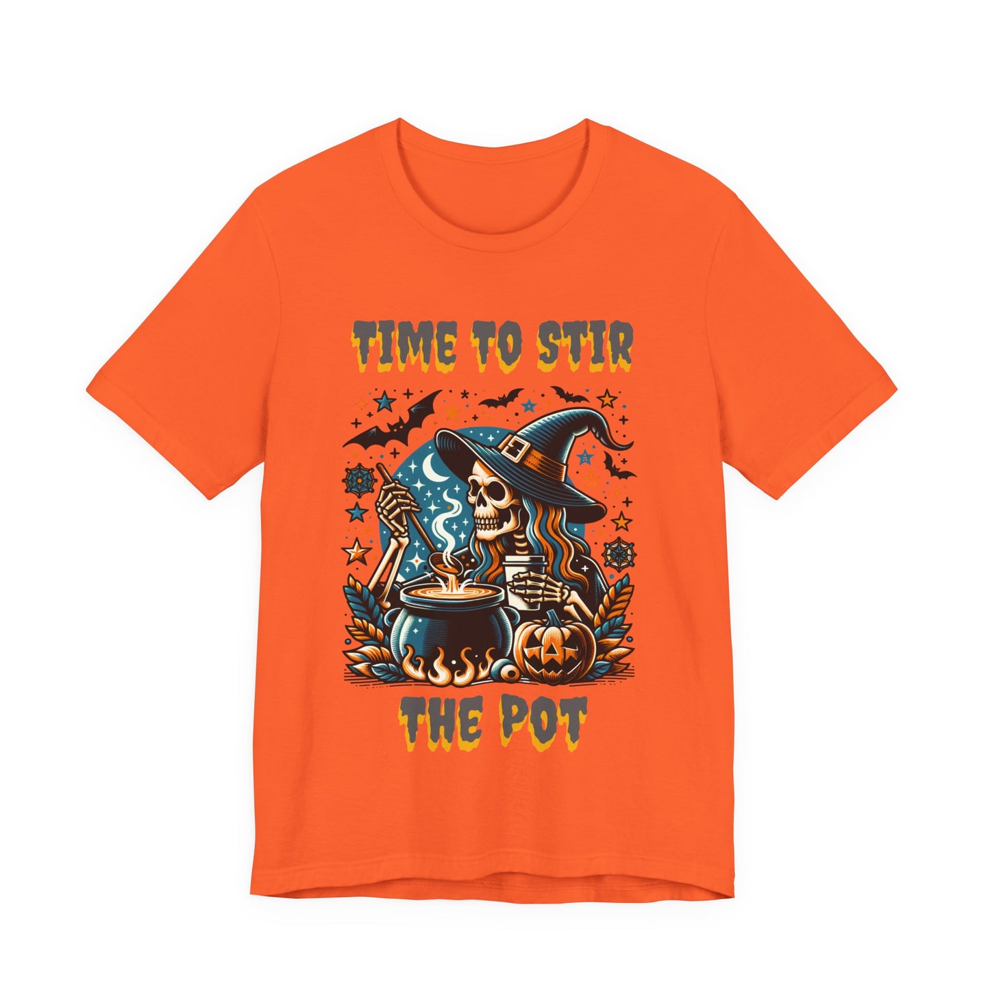 Witchy Tee, Halloween Shirt, Stir the Pot T-Shirt, Unisex Jersey, Cauldron Brewing