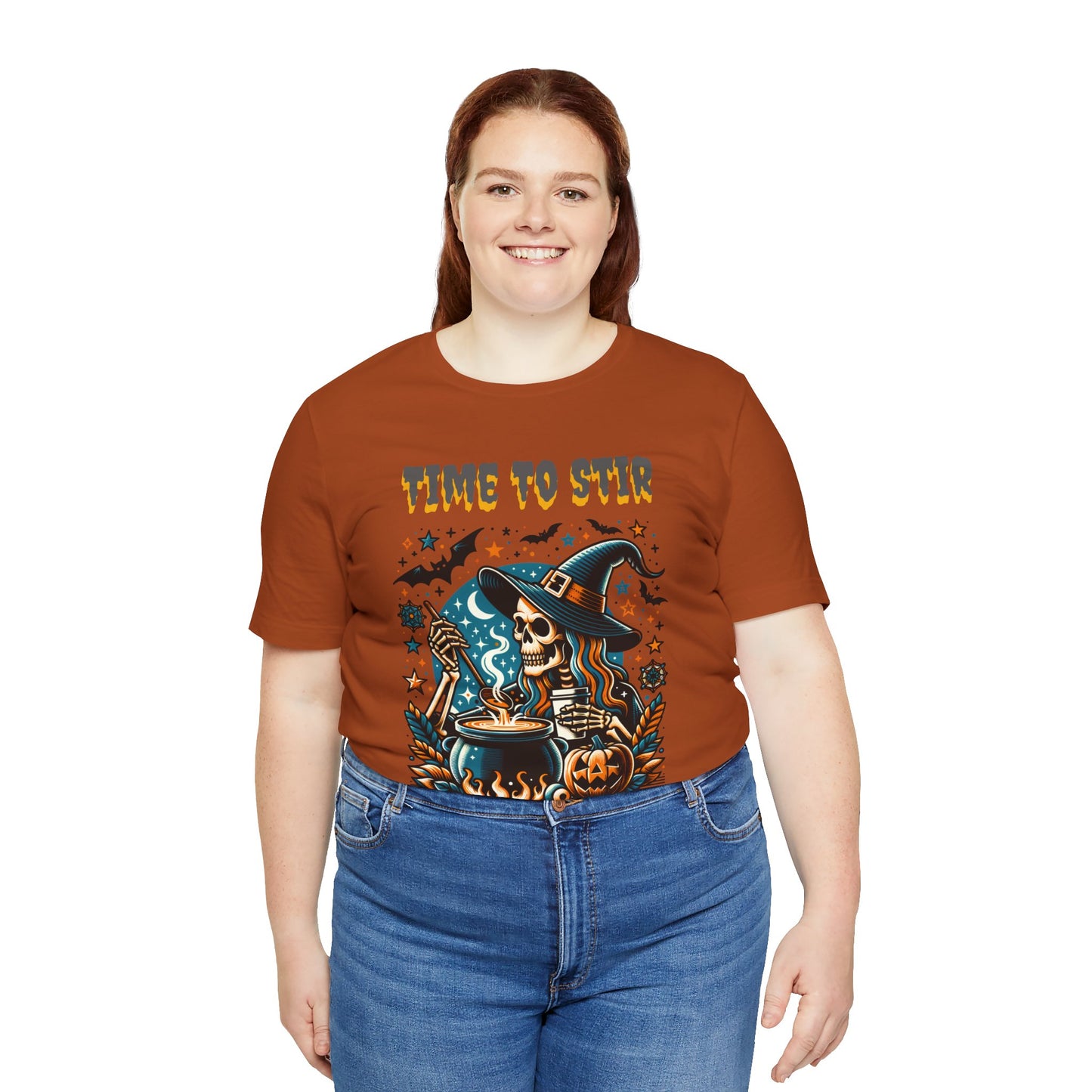 Witchy Tee, Halloween Shirt, Stir the Pot T-Shirt, Unisex Jersey, Cauldron Brewing