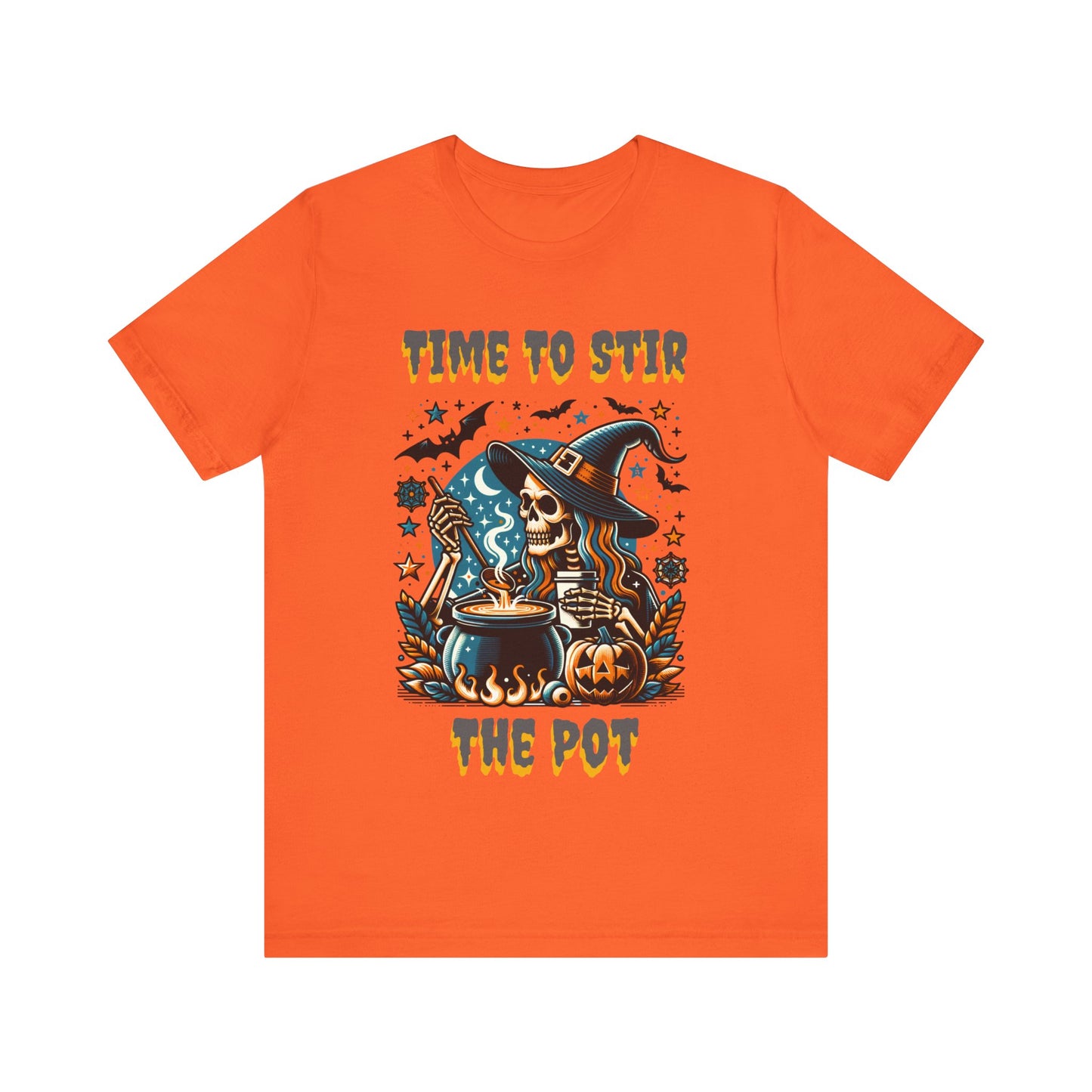 Witchy Tee, Halloween Shirt, Stir the Pot T-Shirt, Unisex Jersey, Cauldron Brewing
