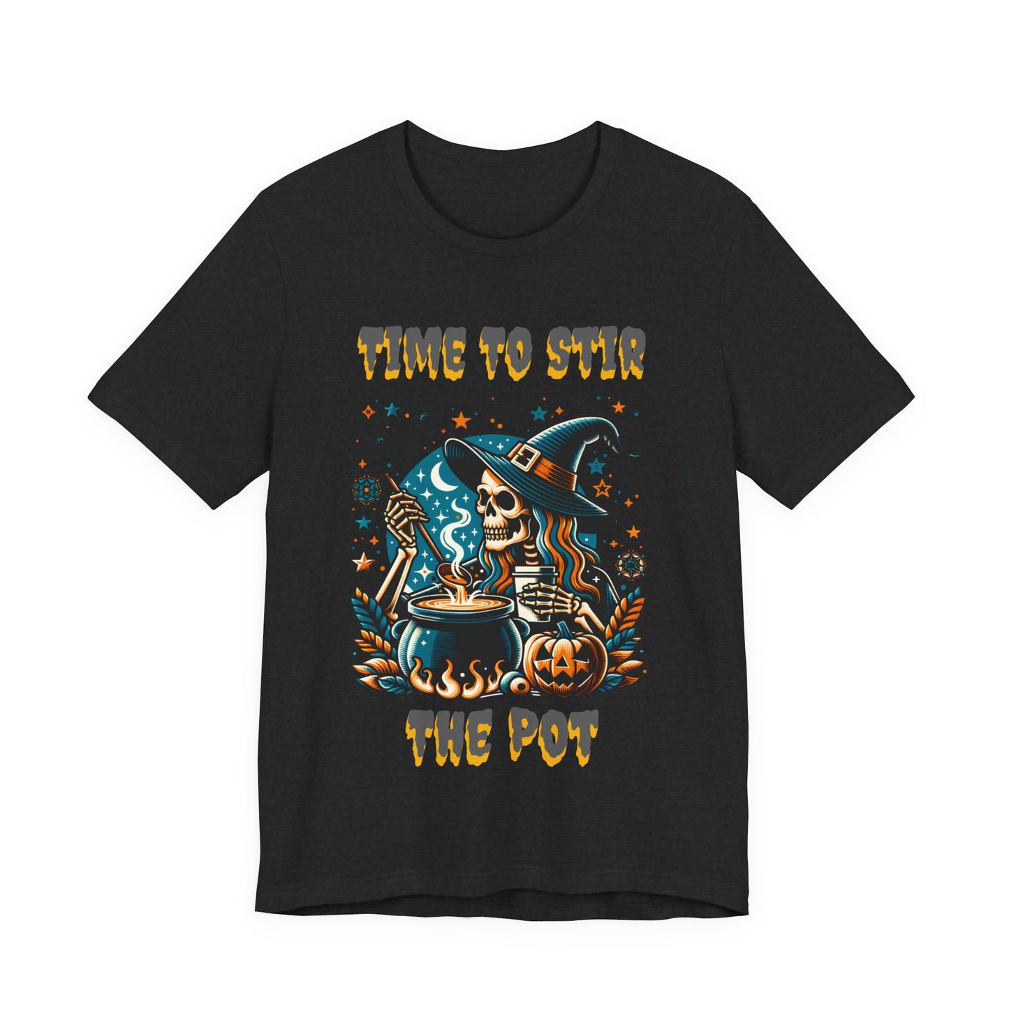 Witchy Tee, Halloween Shirt, Stir the Pot T-Shirt, Unisex Jersey, Cauldron Brewing