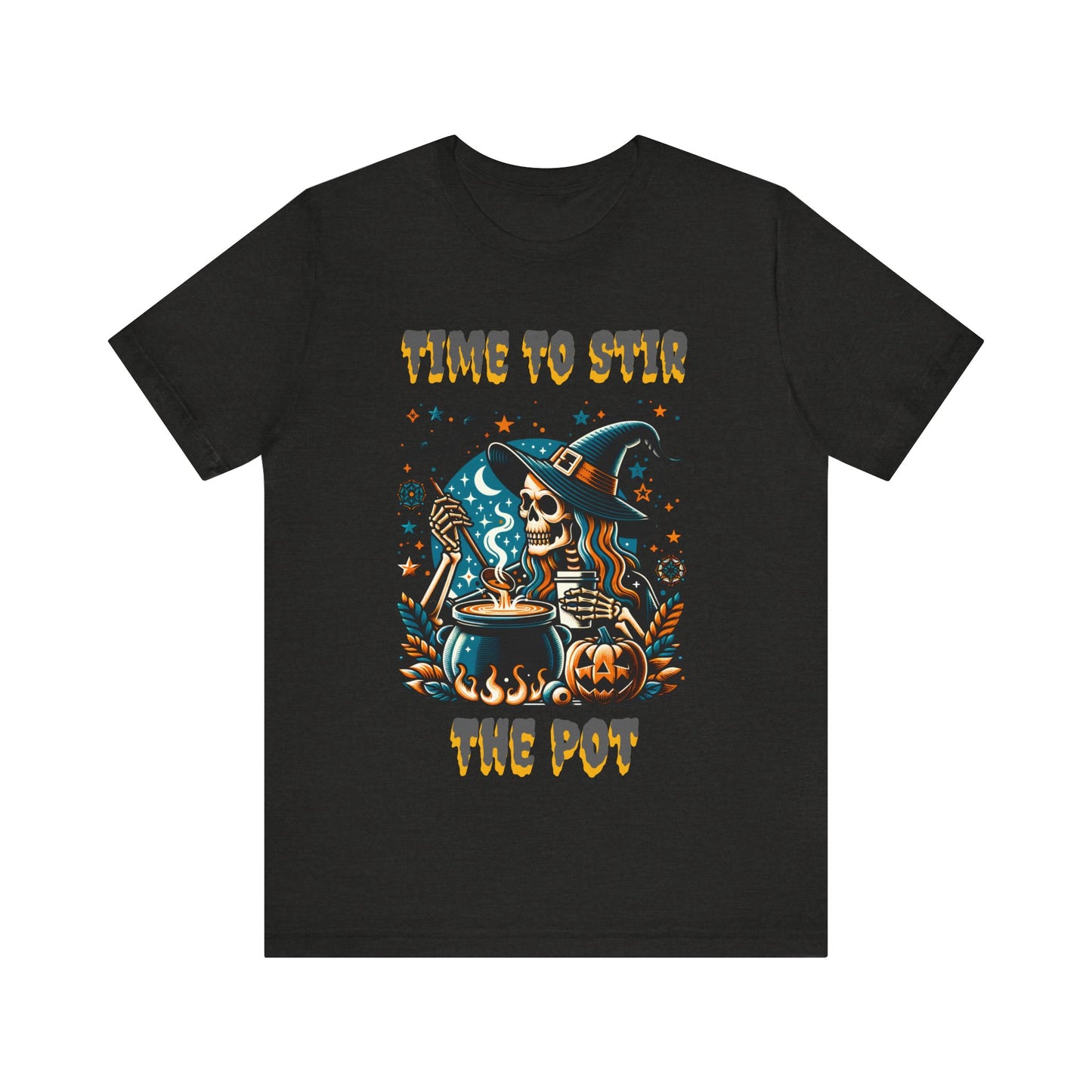 Witchy Tee, Halloween Shirt, Stir the Pot T-Shirt, Unisex Jersey, Cauldron Brewing