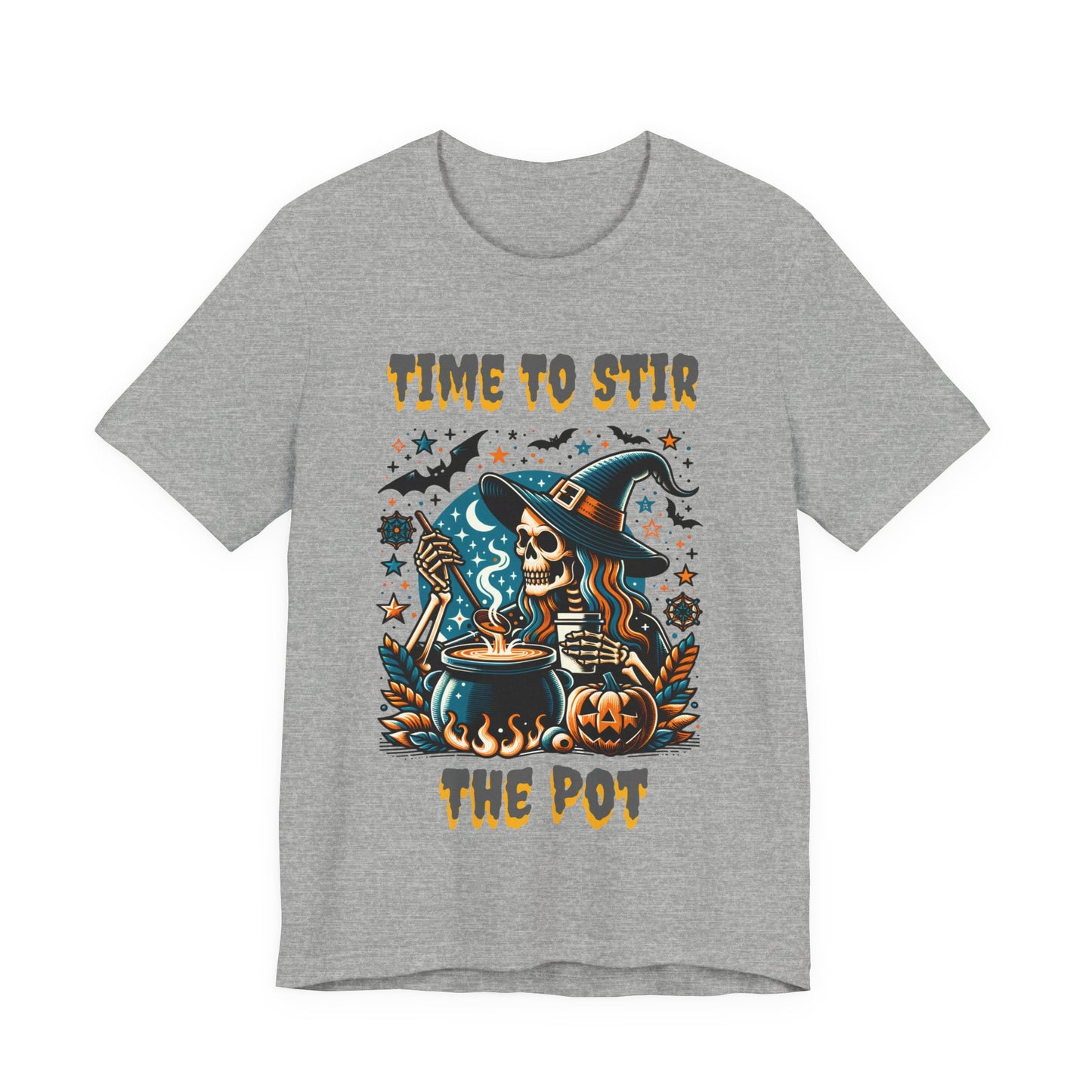Witchy Tee, Halloween Shirt, Stir the Pot T-Shirt, Unisex Jersey, Cauldron Brewing