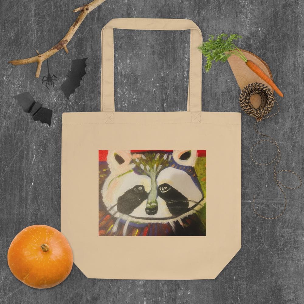 Ricky the Raccoon original Artwork Eco Tote Bag