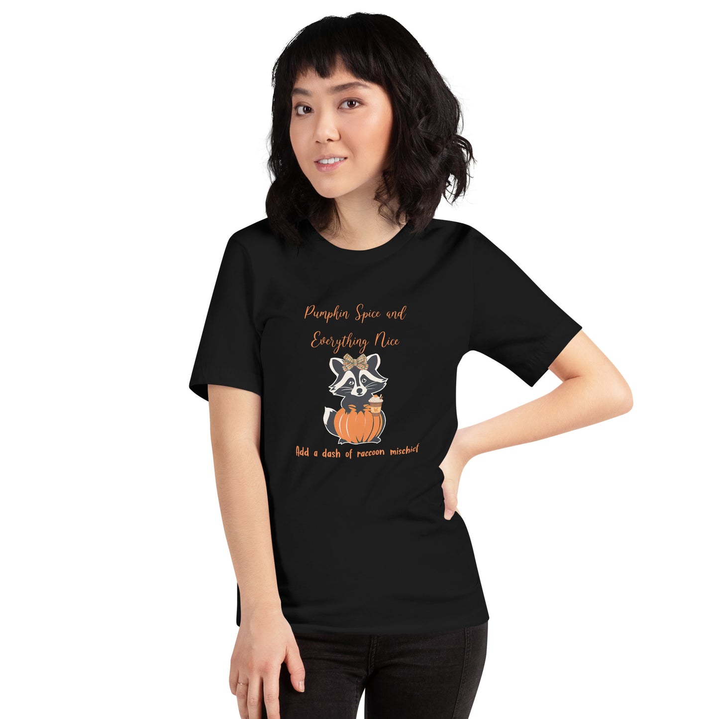 Bella + Canvas 'Pumpkin Spice & Raccoon Mischief' Fall Tee
