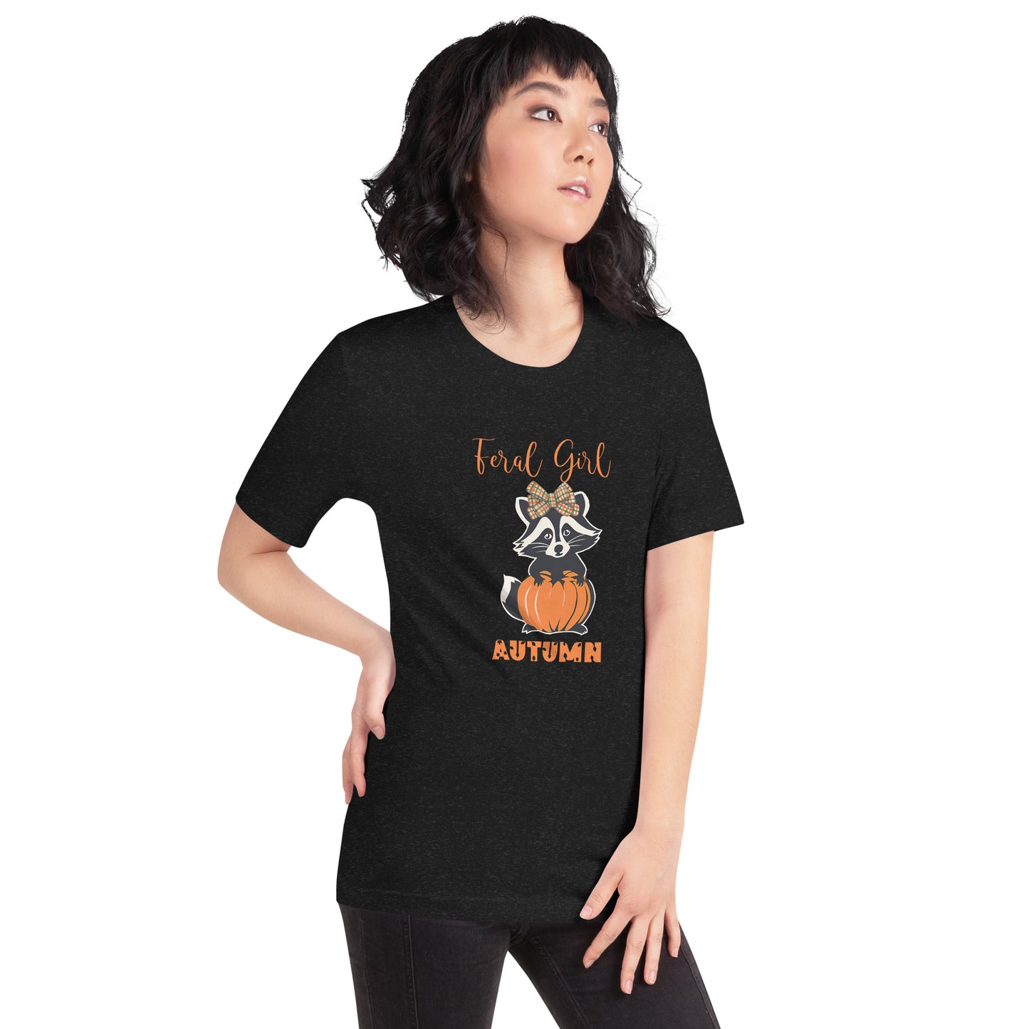 Feral Girl Autumn T-Shirt | Bella + Canvas | Cozy Fall Tee | Raccoon Inspired Apparel