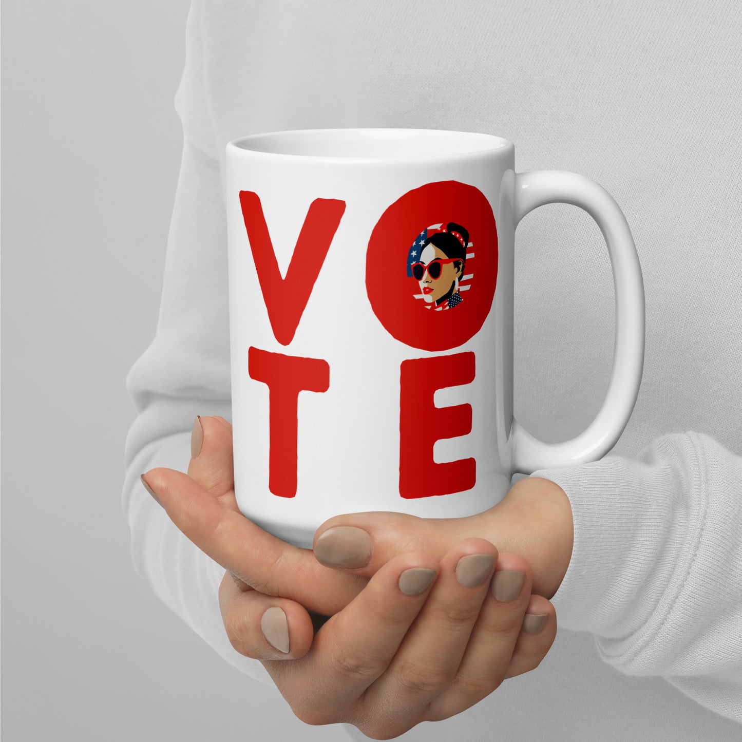 VOTE 2024 Inspirational Ceramic Coffee Mug - Democracy Emphasized Drinkware 11oz/15oz