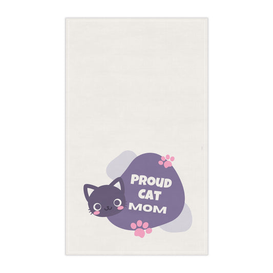 Proud Cat Mom Tea Towel, Kitchen Towel,  Perfect Kitchen Accessory, and Unique Mothers Day Gift