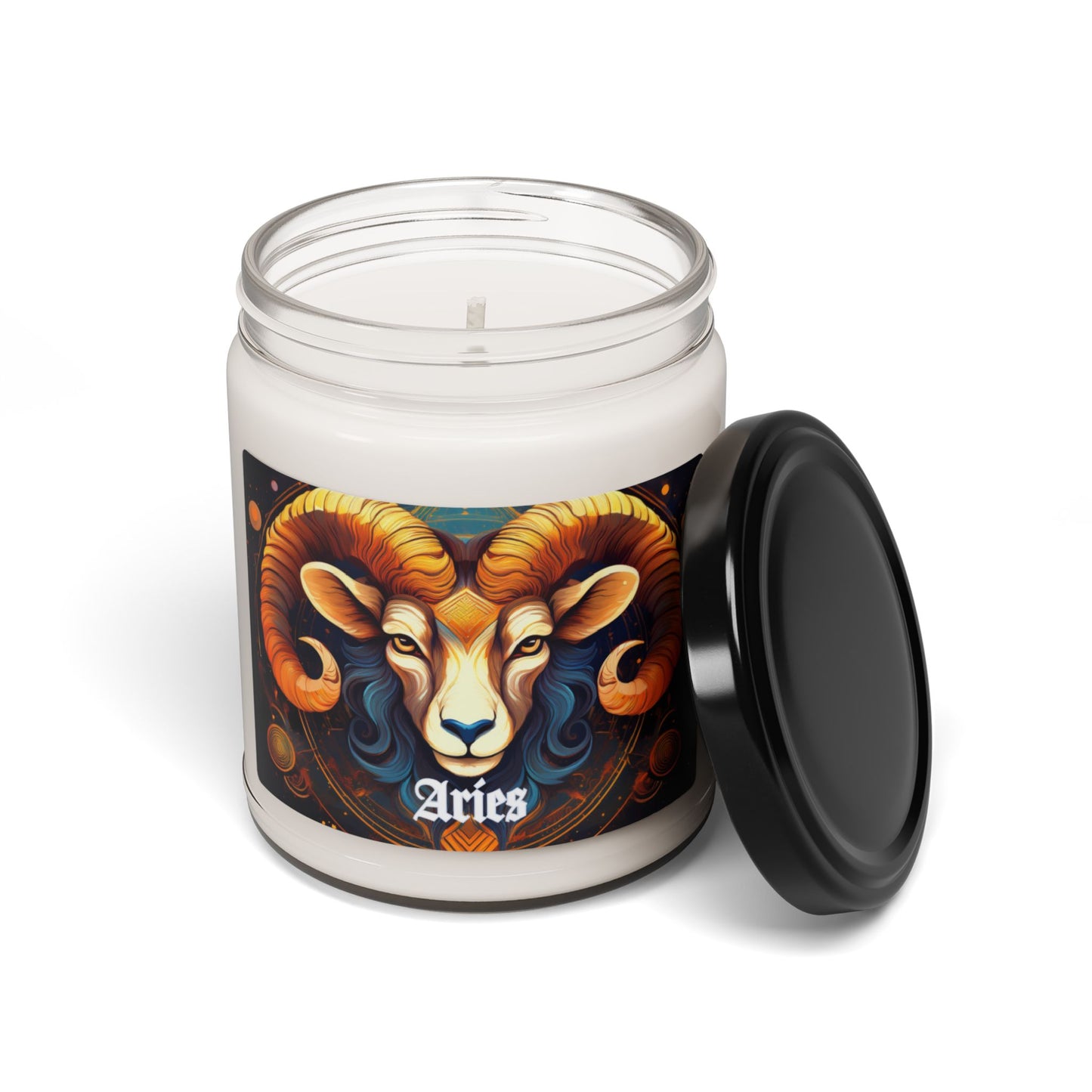 Aries Zodiac Sign Inspired Soy Wax Candle with Cotton Wick - 9oz, Soy Candle, 9 oz, Cotton Wick, Aries Zodiac Sign,  Aries Gift