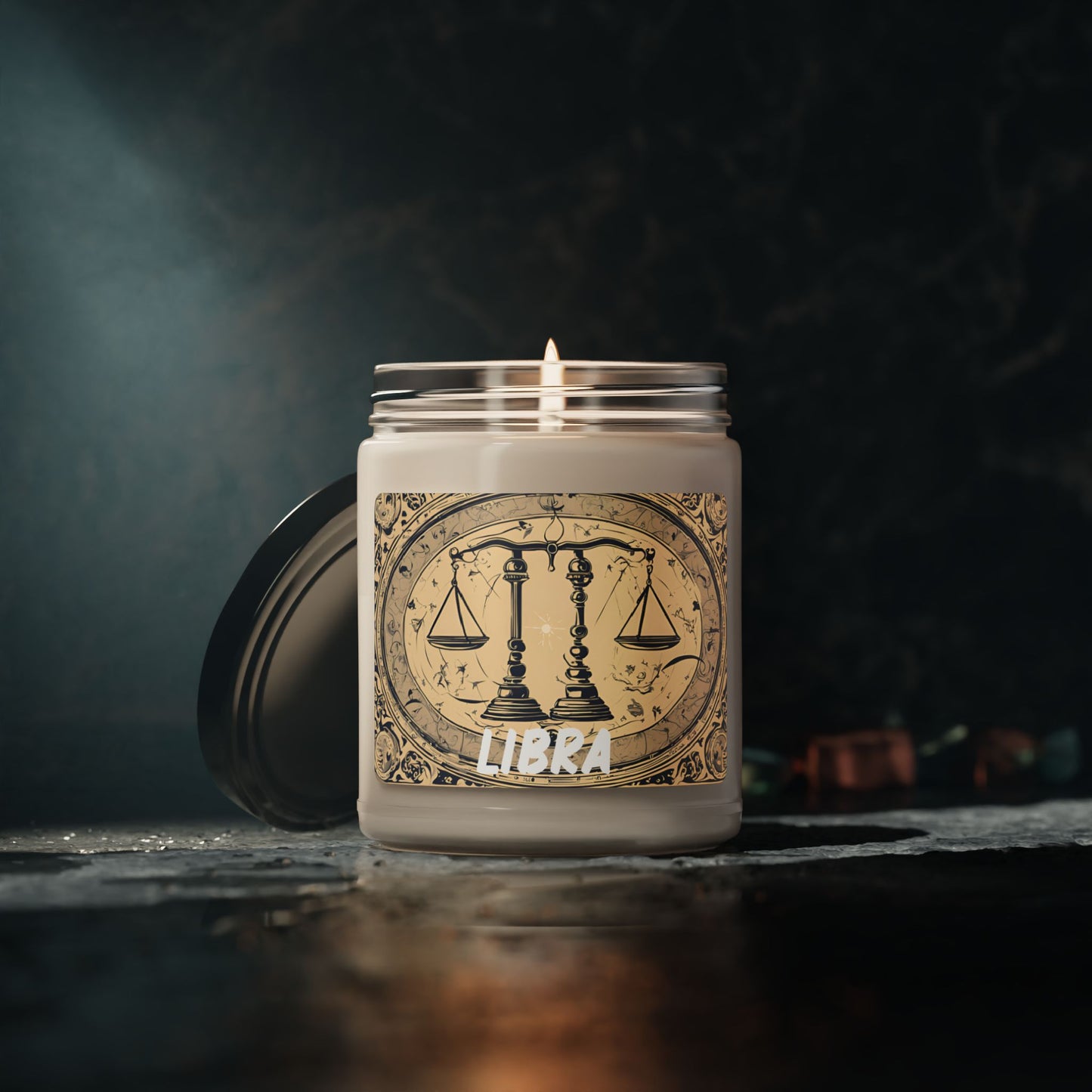 Libra Zodiac Soy Wax Candle - 9 oz, Scented Soy Wax Candle, 9 oz Glass Jar Candle, Libra Inspired Cotton Wick Candle, Astrology Home Gift