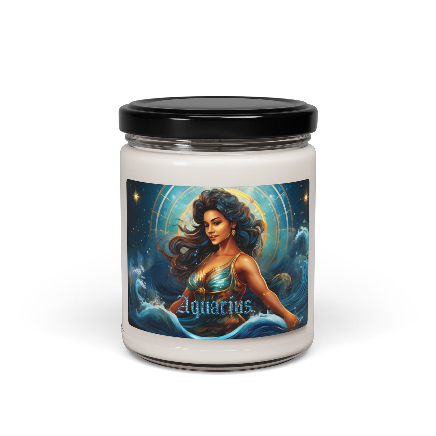 Aquarius Zodiac-Inspired Scented Soy Wax Candle - 9oz, Aquarius Candle, Aquarius Birthday Gift, Aquarius Star Sign Candle, BFF Gift