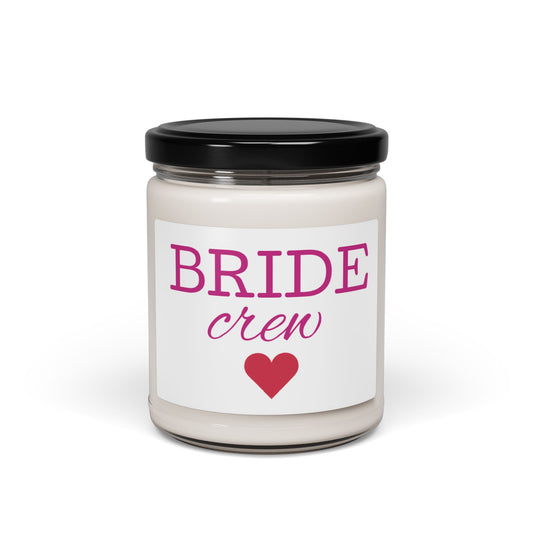 Bride Crew Soy Wax Candle, Cotton Wick, 9 oz - Ideal Token of Appreciation, Bridesmaid Gift