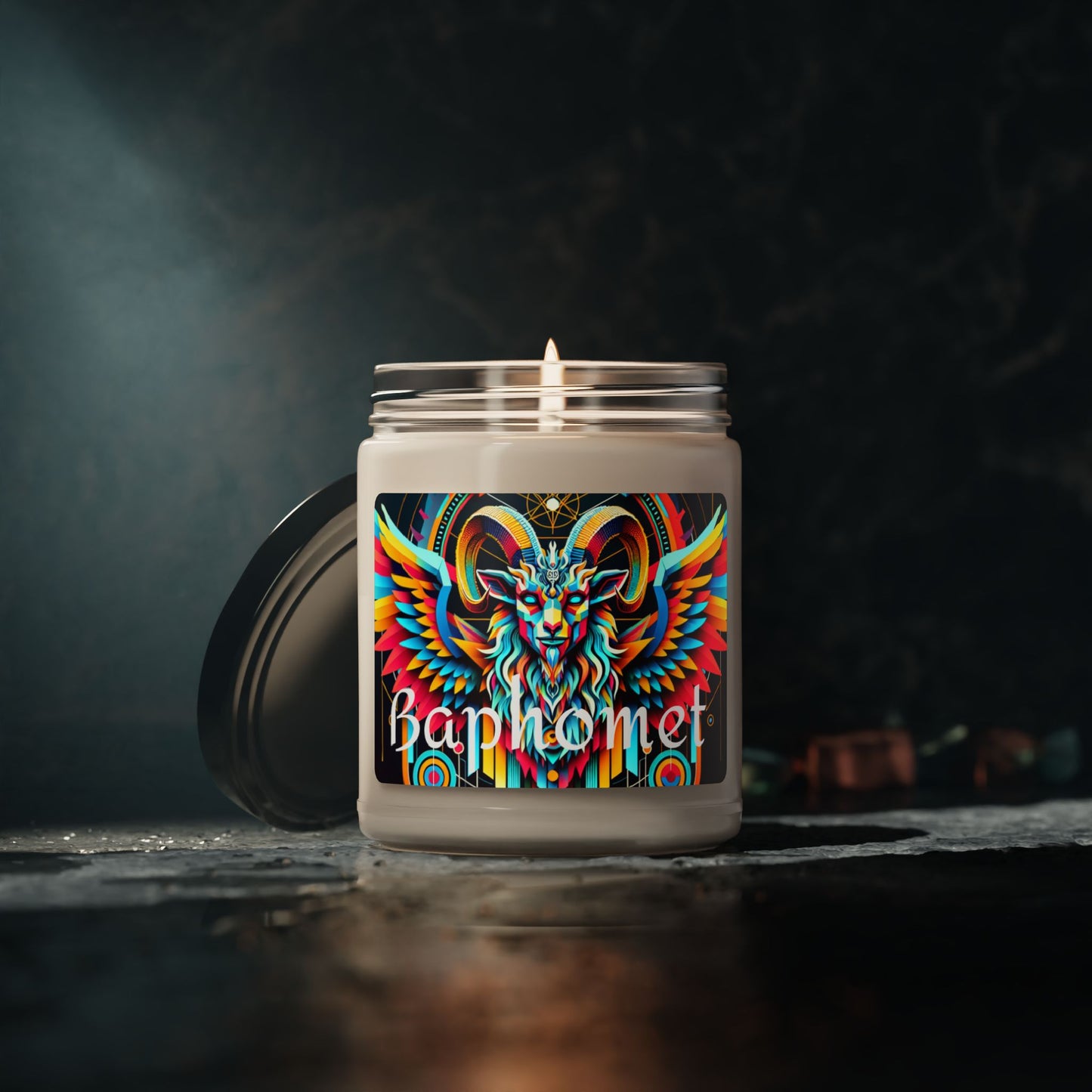 Baphomet Soy Candle, Witchcraft Ritual Candle, Occult Decor, Scented Candle, Gothic Home Fragrance, Wiccan Gift, Satanic Ritual Candle