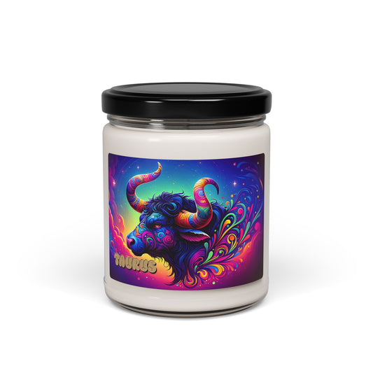 Taurus Zodiac-Inspired Soy Candle | 9 oz with Cotton Wick | Birthday Gift for Taurus | Taurus Star Sign Candle | BFF Gift | Taurus Gift