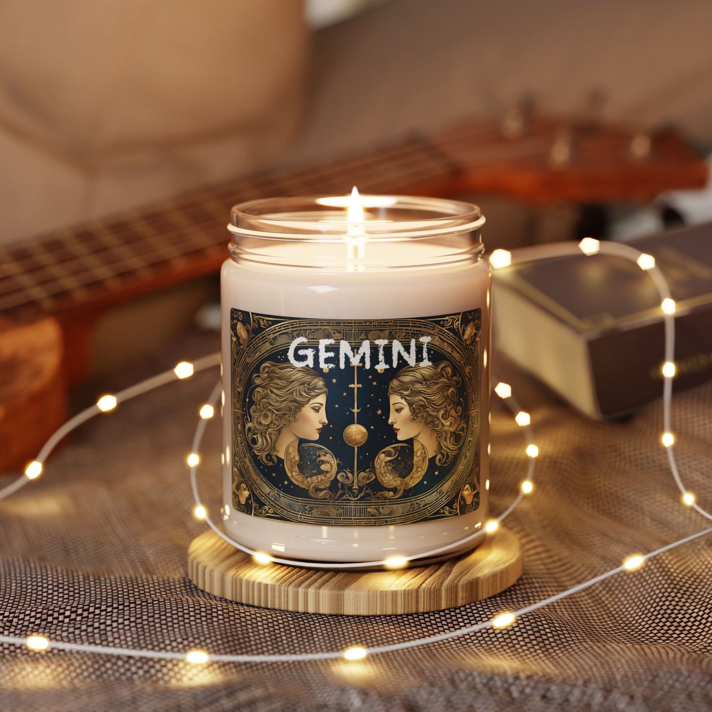 Gemini Inspired Zodiac Sign - 9 oz Soy Wax Candle with Cotton Wick, Gemini Gift, Gemini Candle, Gemini Decor