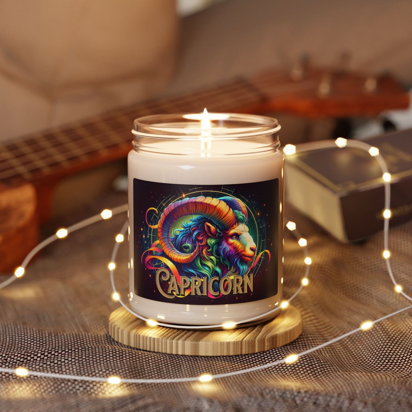 Capricorn Zodiac Sign Soy Wax Candle, 9oz Cotton Wick, Capricorn Gift, Celestial Charm & Harmony