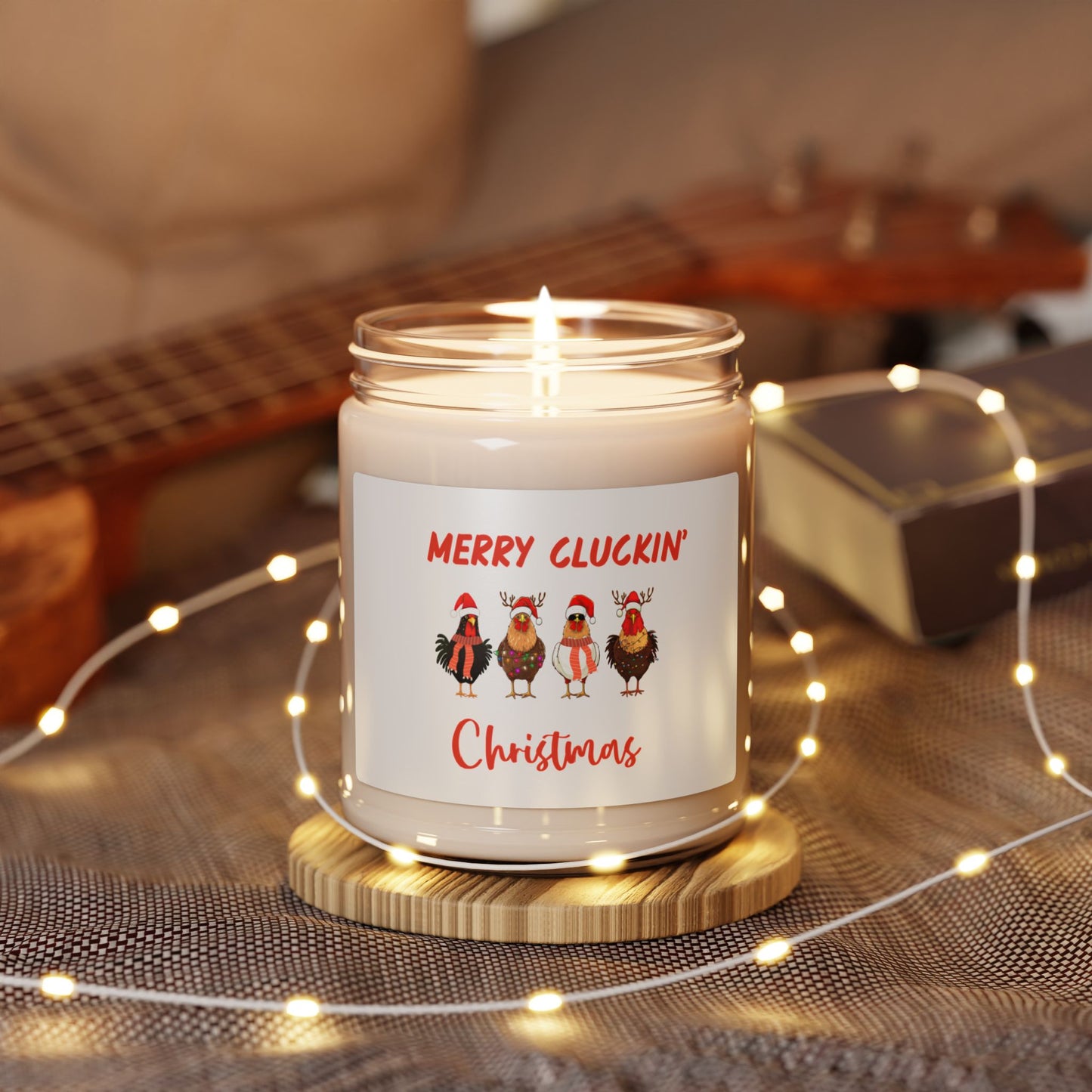 Soy Candle, Funny Holiday Quote, Rooster and Chicken Lover, Christmas Gift, 9oz, Scented Candle, White Elephant Gift