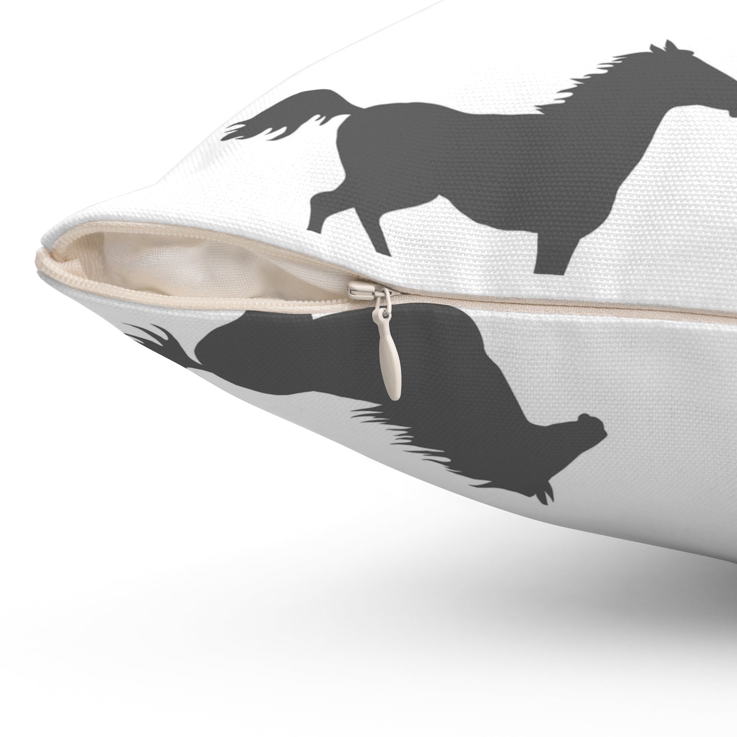 Horse Pattern Pillow - Farmhouse Accent Cushion, Equestrian Decor, Horse Decor, Horse Lover