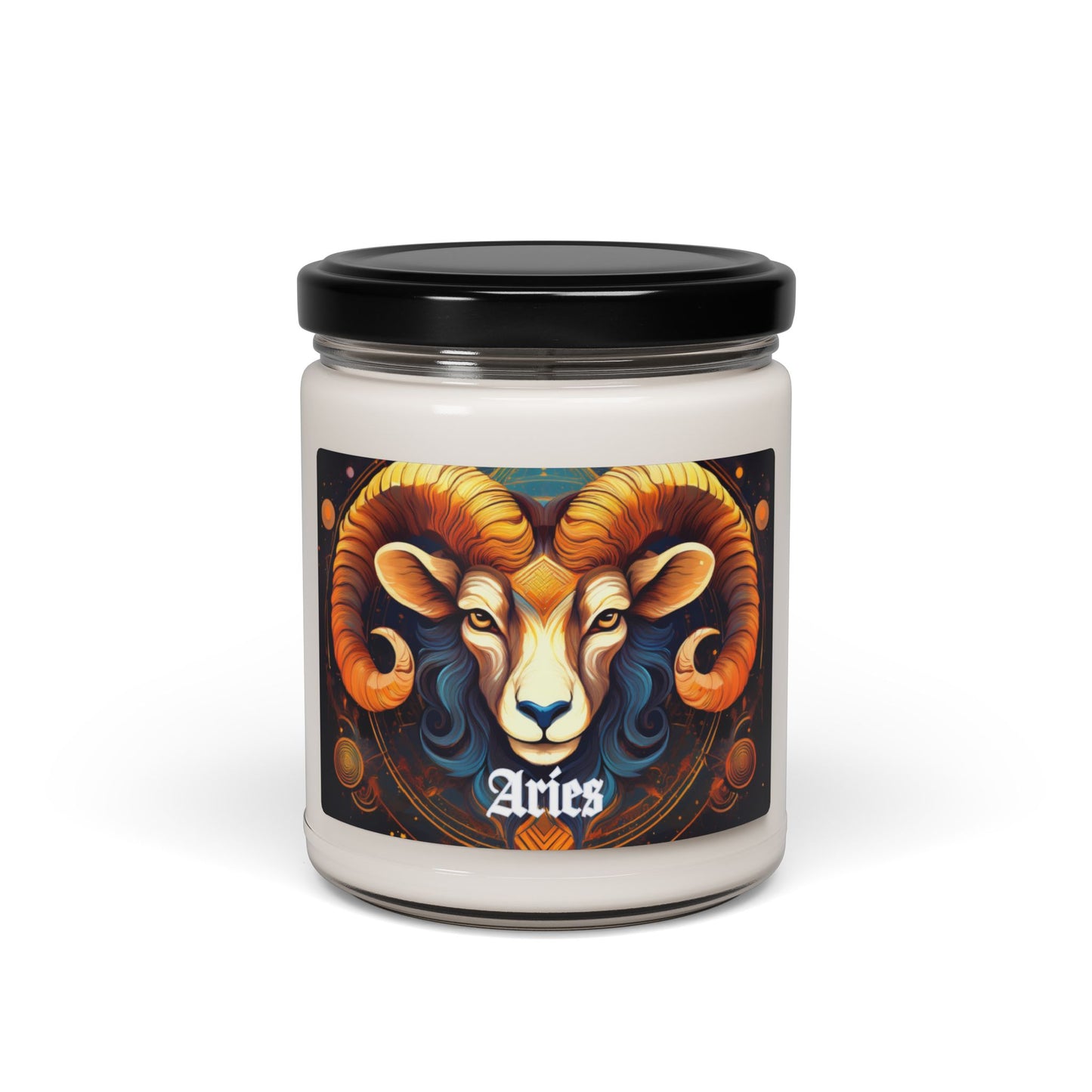 Aries Zodiac Sign Inspired Soy Wax Candle with Cotton Wick - 9oz, Soy Candle, 9 oz, Cotton Wick, Aries Zodiac Sign,  Aries Gift
