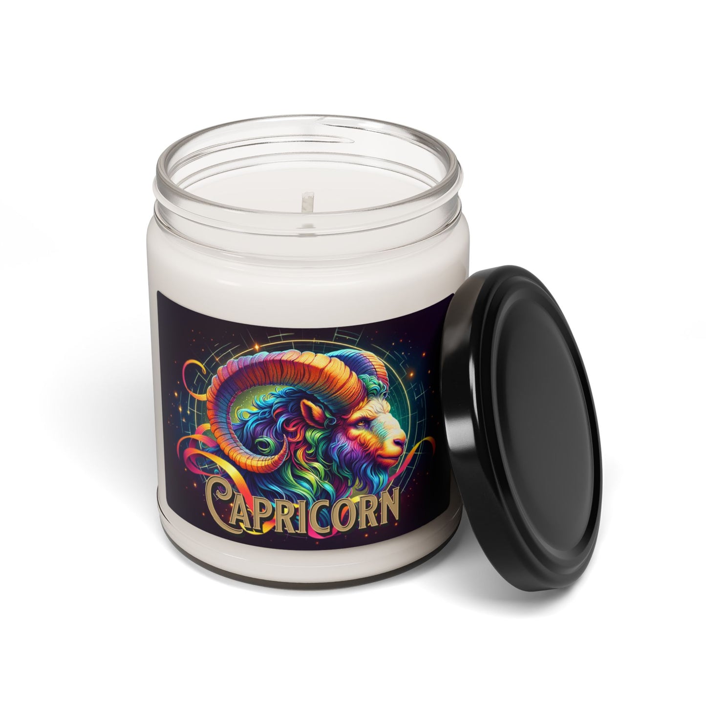 Capricorn Zodiac Sign Soy Wax Candle, 9oz Cotton Wick, Capricorn Gift, Celestial Charm & Harmony