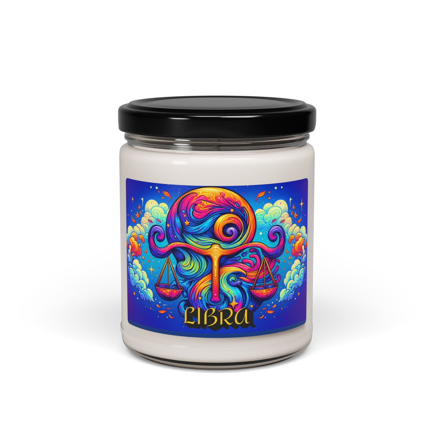 Libra Zodiac Soy Wax Candle  9oz , USA Assembled,  Soy Wax 9 oz Candle Jar, Astrology Home Decor Gift, Libra Inspired, Cotton Wick Candle