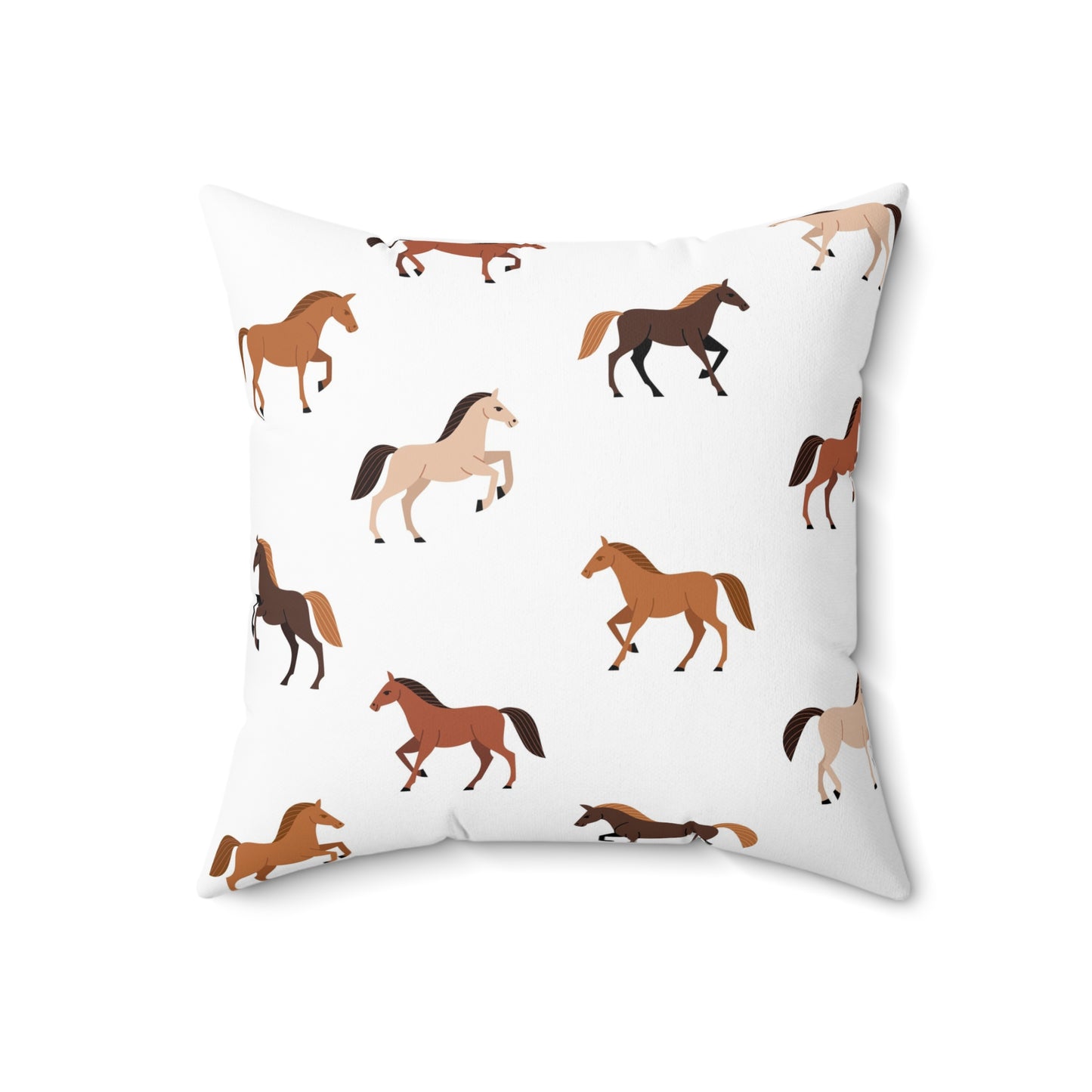 Horse Pattern Pillow, Equestrian Home Decor, Animal Lover Gift, Farmhouse Accent Cushion, Horse Lovers Gift, Western Theme Pillow