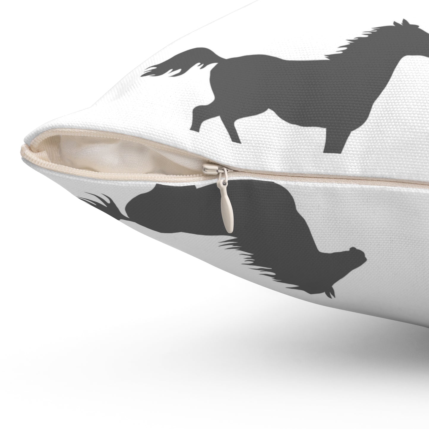 Horse Pattern Pillow - Farmhouse Accent Cushion, Equestrian Decor, Horse Decor, Horse Lover