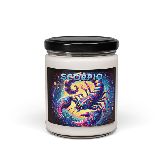 Scorpio Zodiac Soy Wax Candle - 9oz, Scorpio Candle, Scented and Unscented soy Candle, 9oz Soy Candle, Zodiac Candle, Scorpio Gift