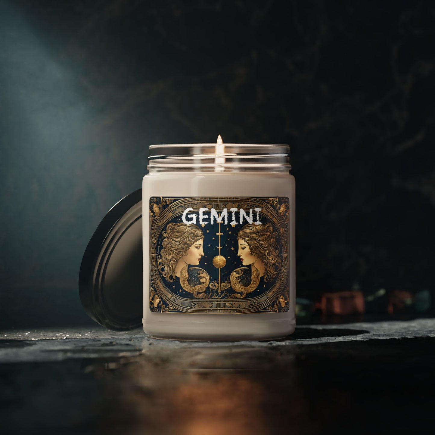 Gemini Inspired Zodiac Sign - 9 oz Soy Wax Candle with Cotton Wick, Gemini Gift, Gemini Candle, Gemini Decor