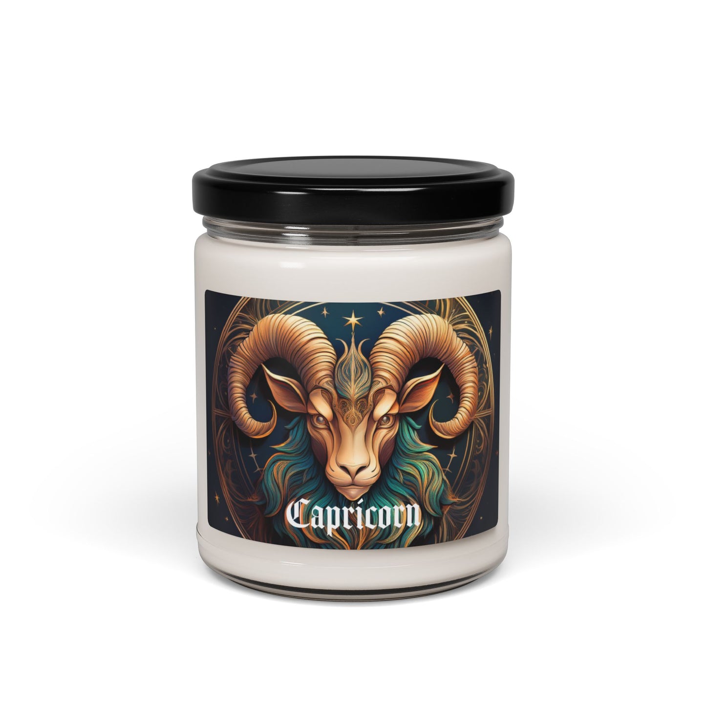 Capricorn Zodiac Sign 9oz Soy Wax Candle with Pure Cotton Wick - Unique Capricorn Inspired Design