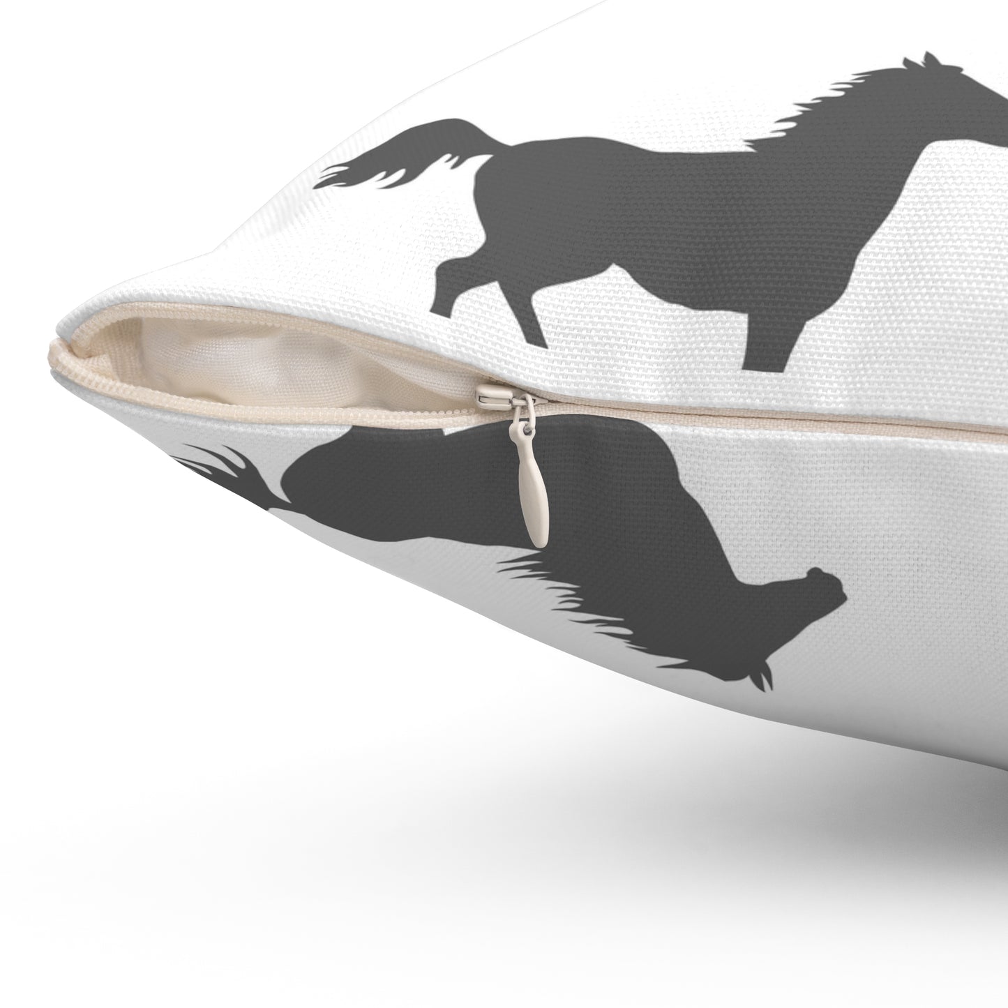 Horse Pattern Pillow - Farmhouse Accent Cushion, Equestrian Decor, Horse Decor, Horse Lover