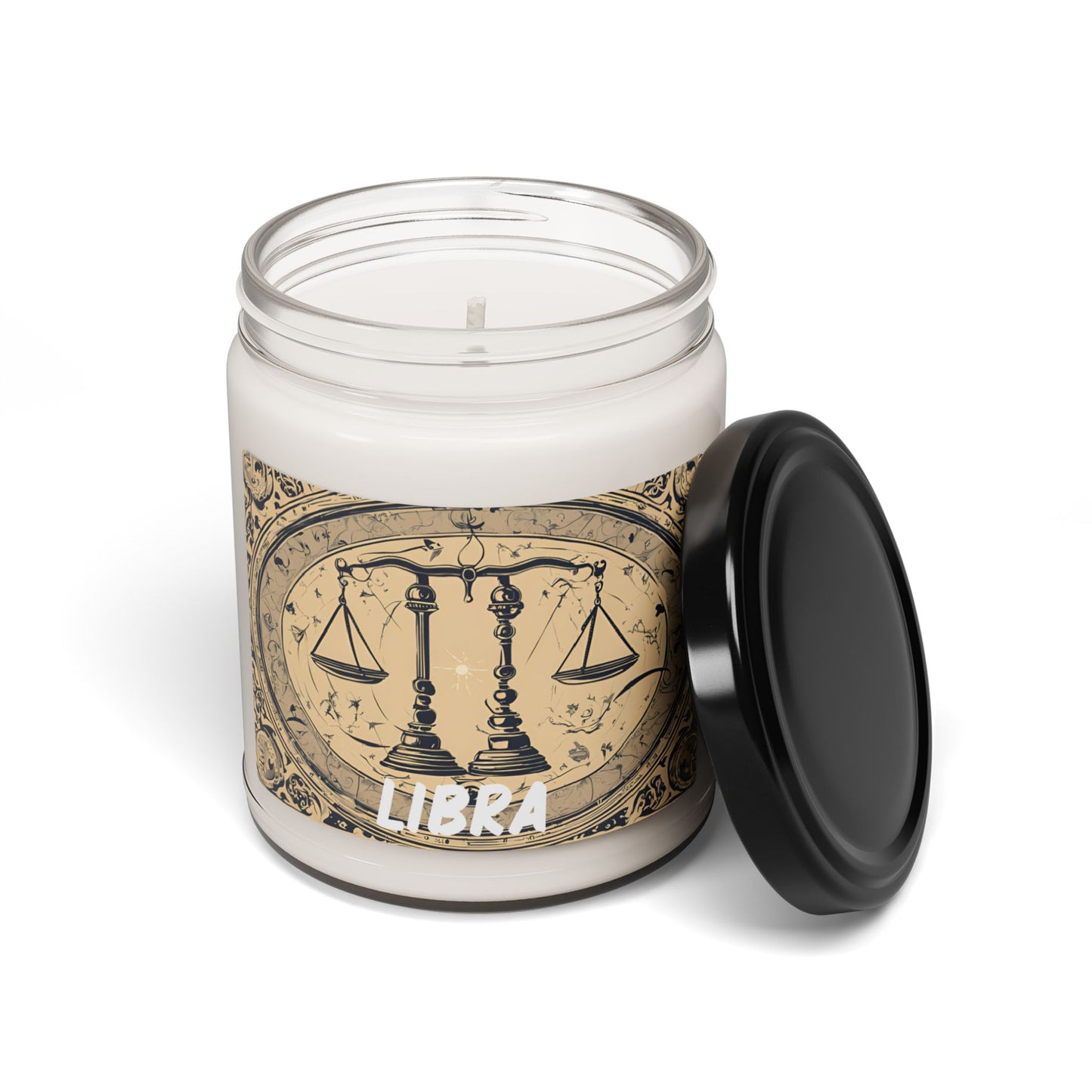 Libra Zodiac Soy Wax Candle - 9 oz, Scented Soy Wax Candle, 9 oz Glass Jar Candle, Libra Inspired Cotton Wick Candle, Astrology Home Gift