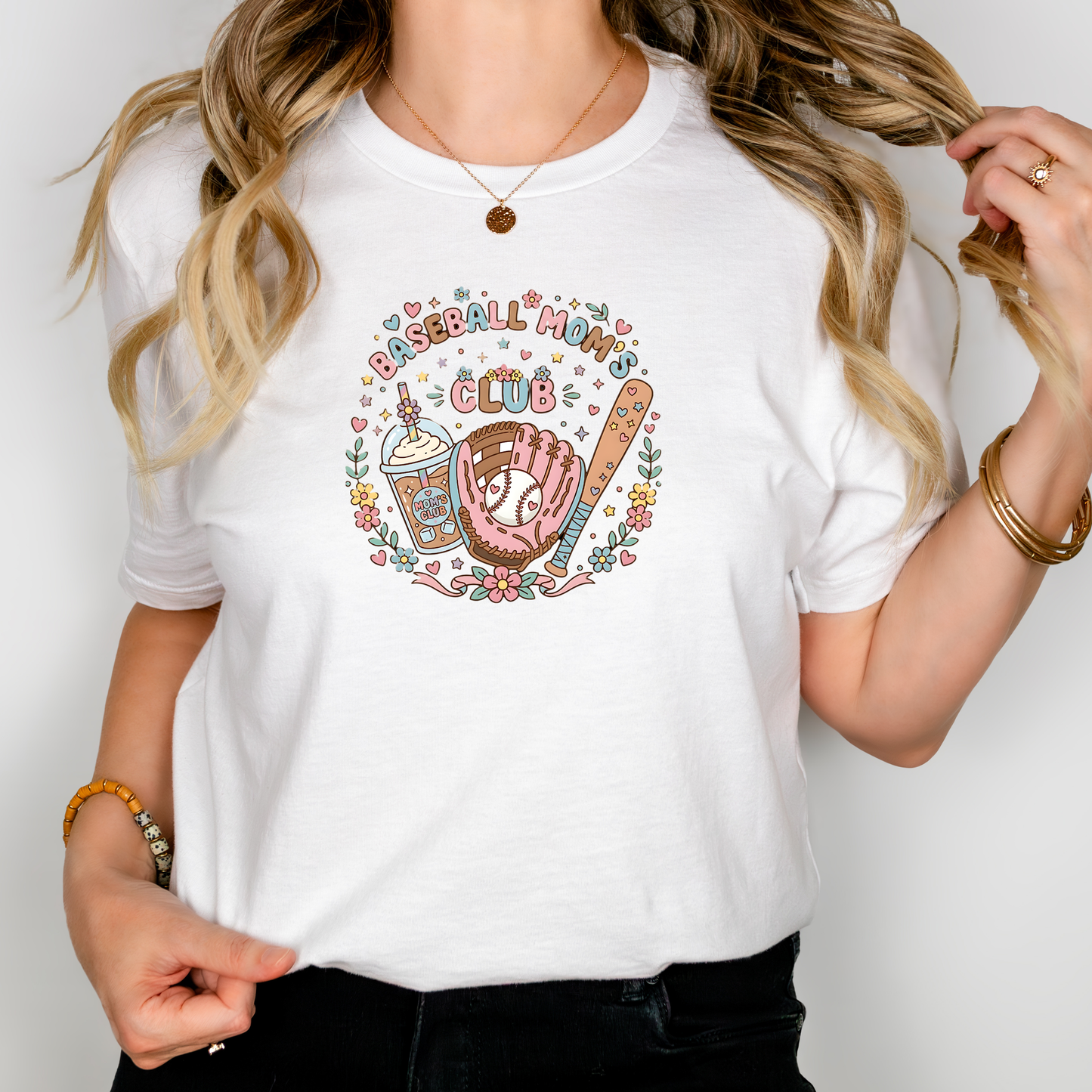 Baseball Mom's Club Tee | Women's Bella + Canvas 6400 Shirt | Perfect Gift